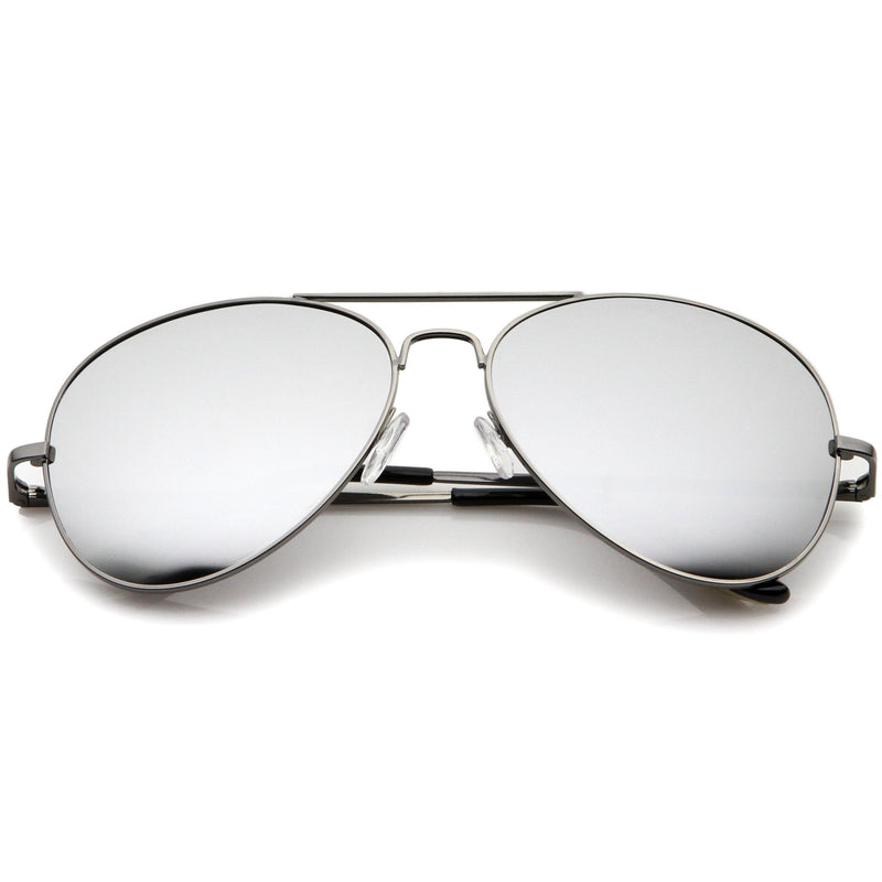 Retro Celebrity Robert Redford Mirrored Lens Metal Aviator Sunglasses Zerouv 