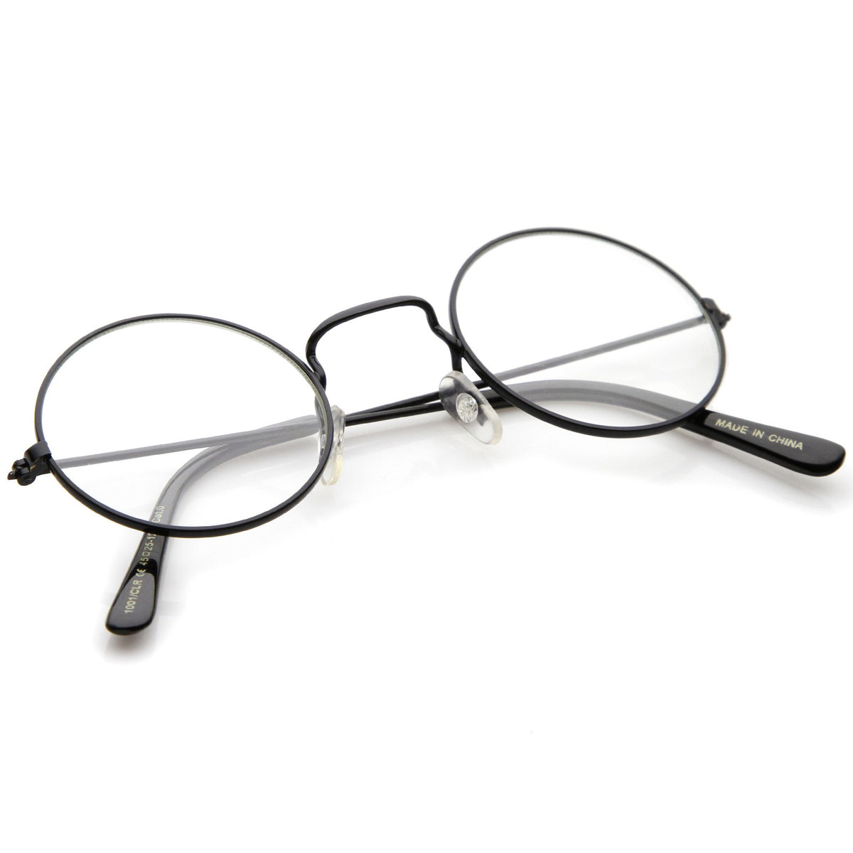 Vintage Inspired Round Metal Frame Clear Lens Glasses - zeroUV