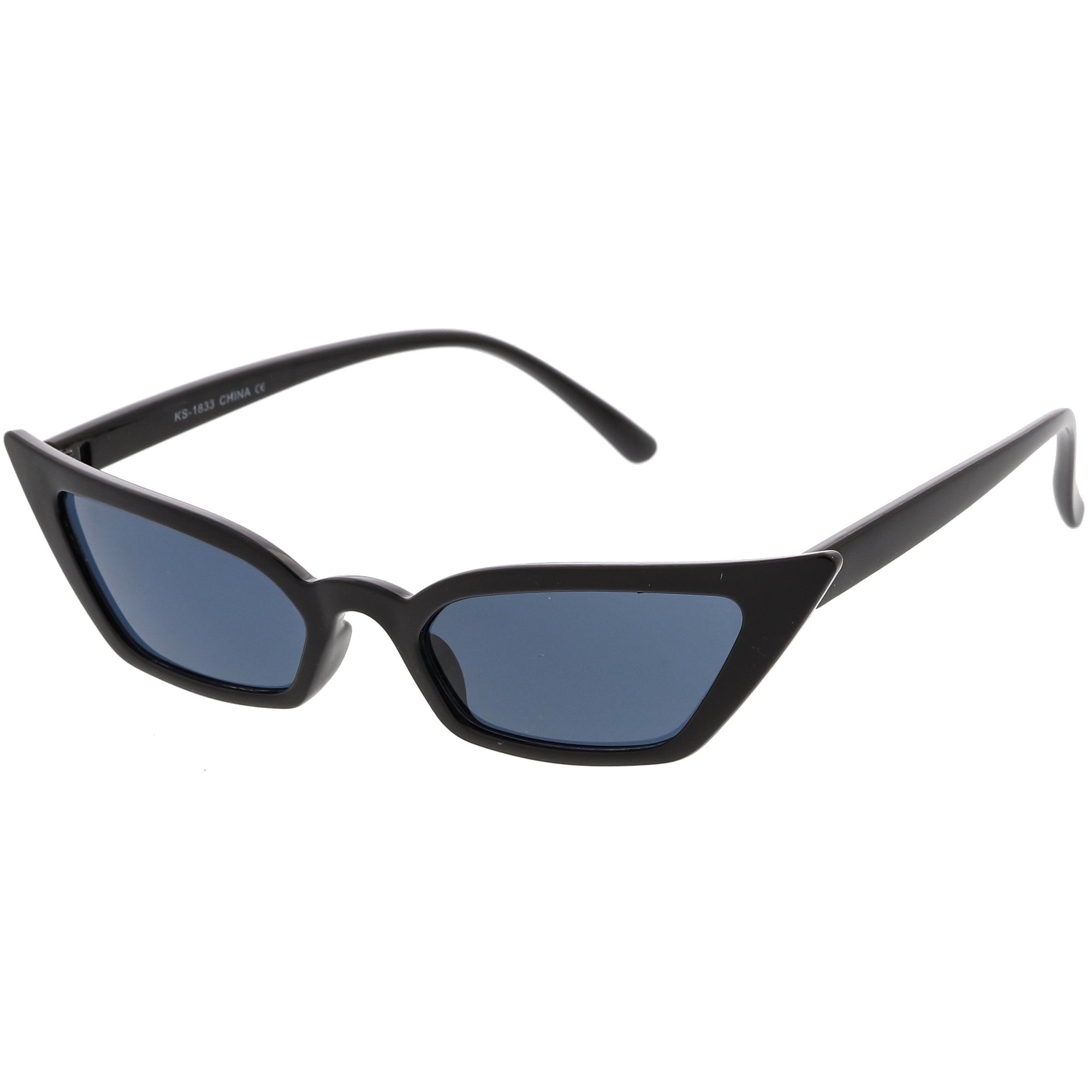 Womens 90s Thin Retro Pointed Cat Eye Sunglasses Zerouv 