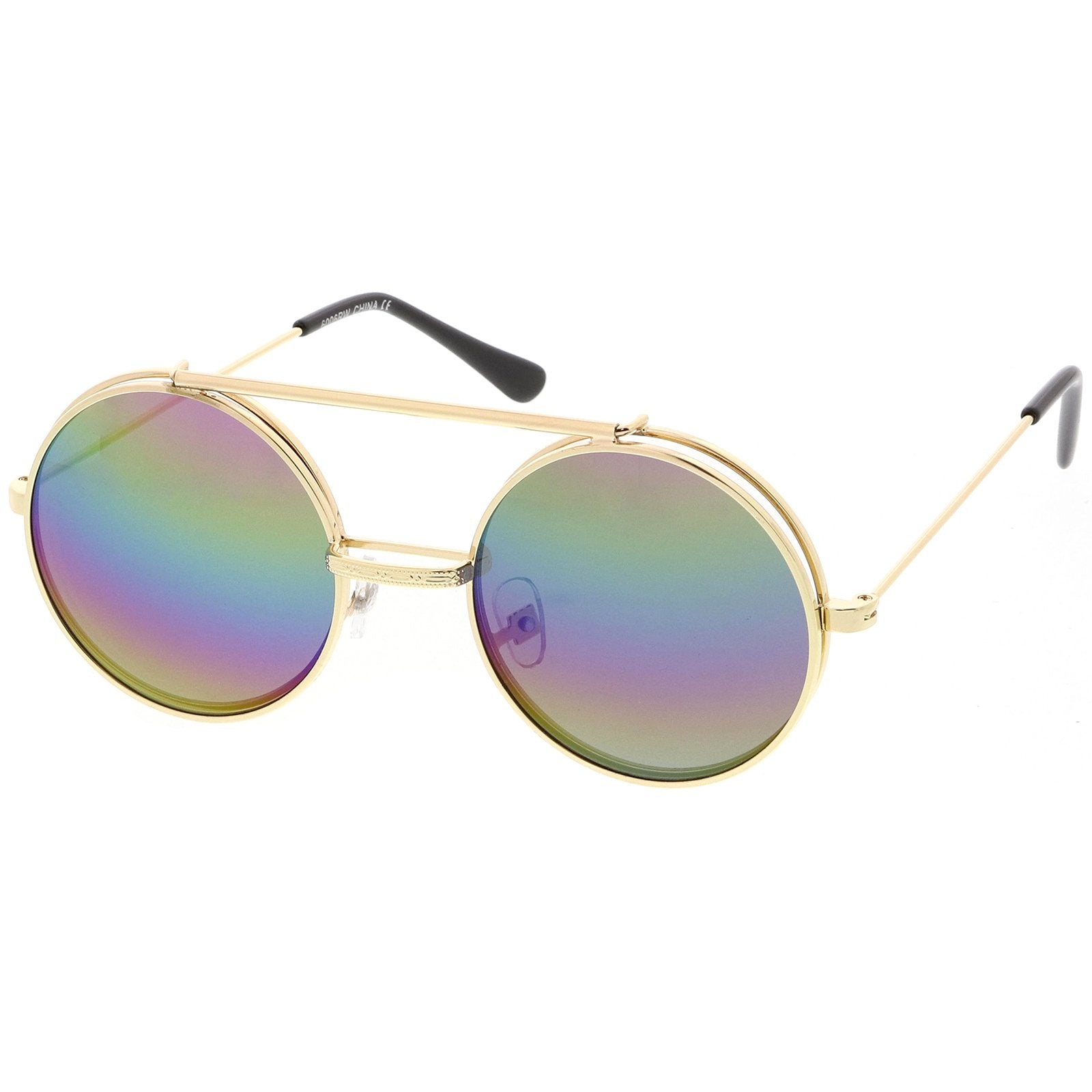 flip up circle sunglasses