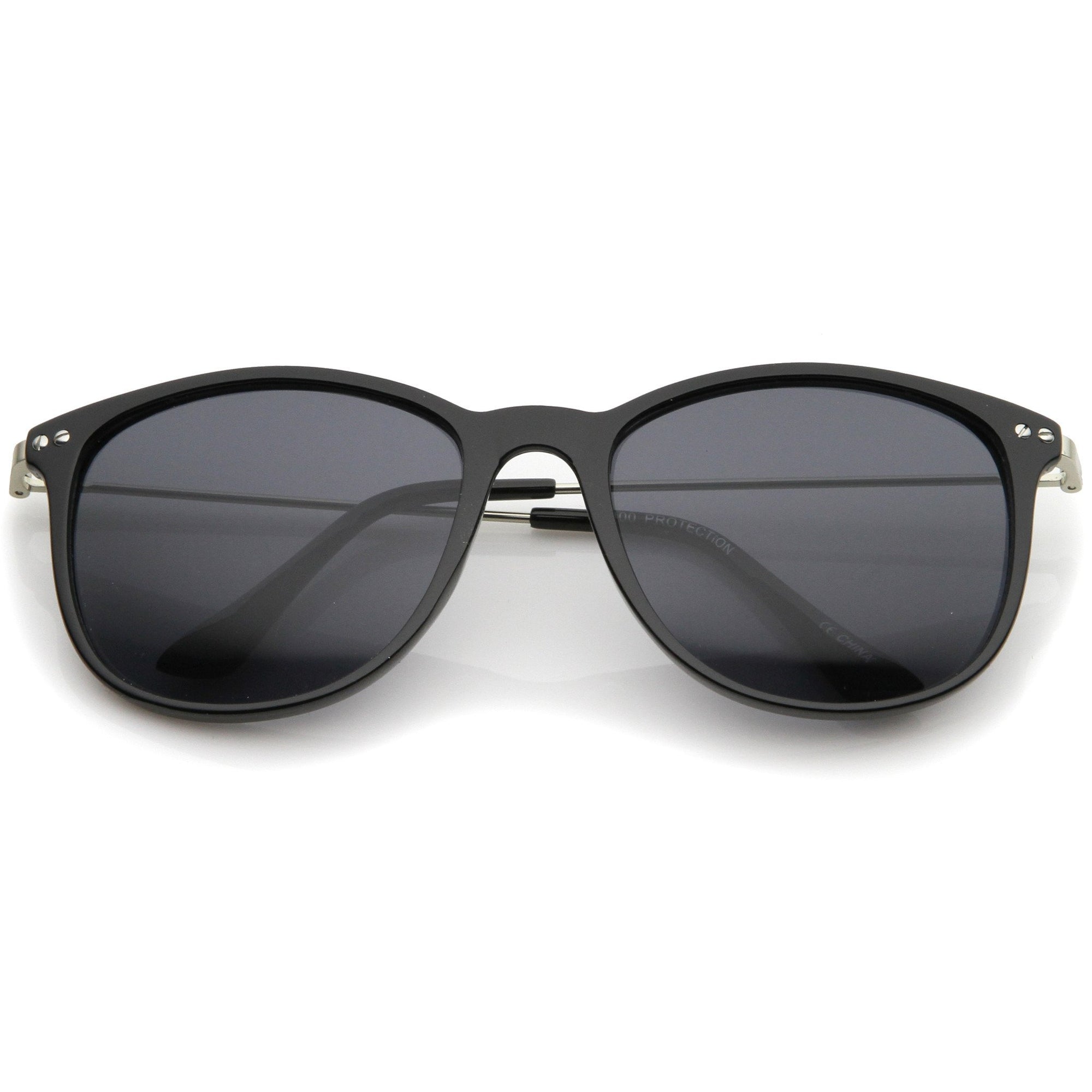 Classic Dapper Slim Horned Rim Sunglasses - zeroUV