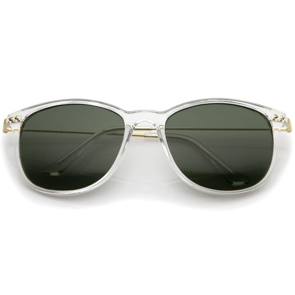 Classic Dapper Slim Horned Rim Sunglasses - zeroUV