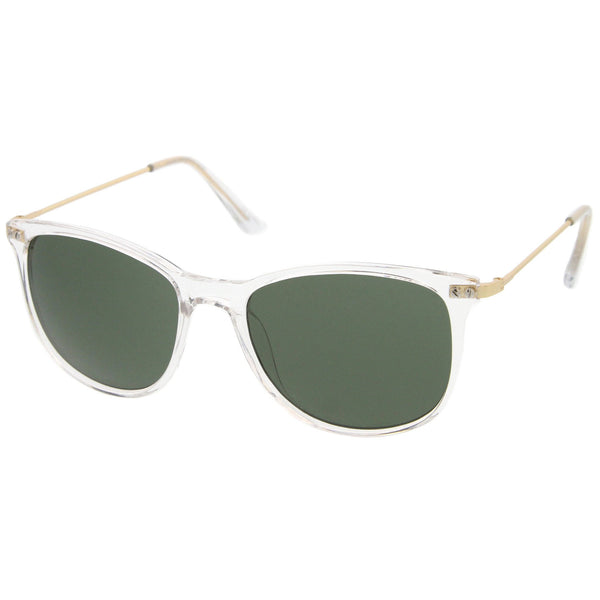 Classic Dapper Slim Horned Rim Sunglasses - zeroUV