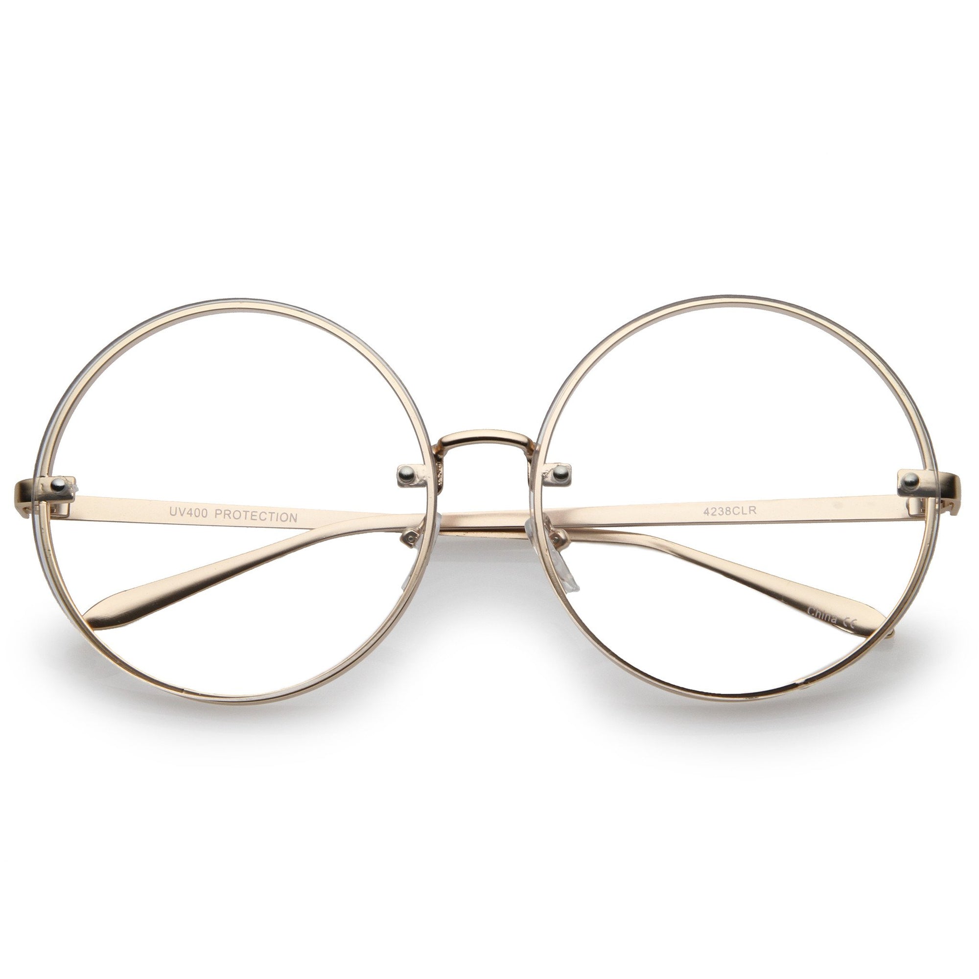 Modern Oversize Infinity Round Clear Lens Glasses Zerouv 