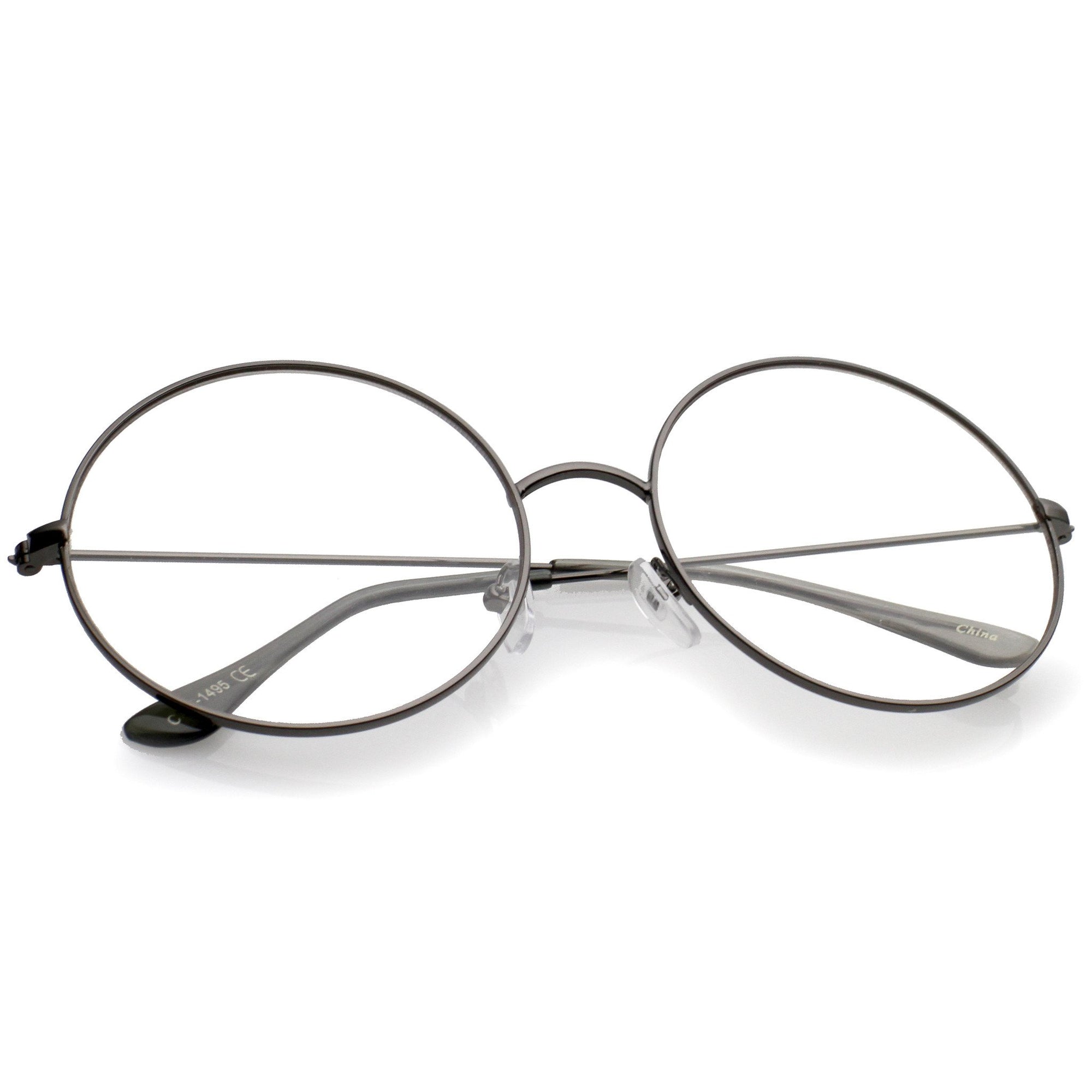 Modern Slim Round Clear Lens Dapper Glasses Zerouv