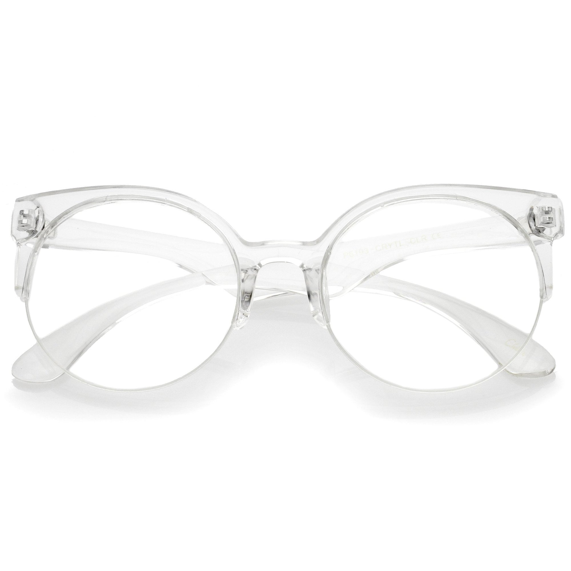 transparent rim glasses