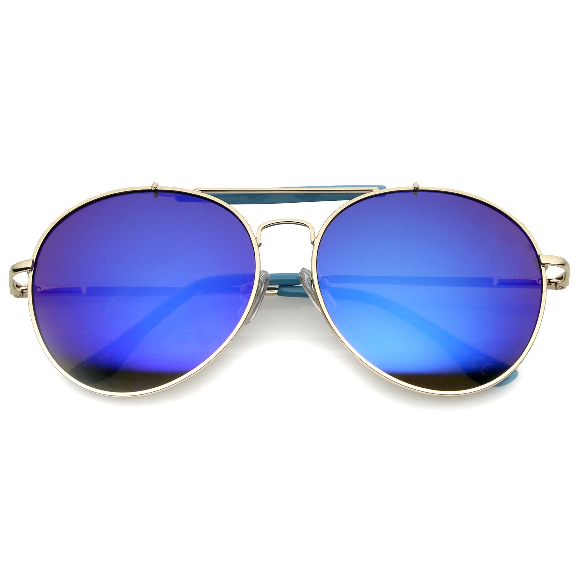 Giant Vintage Filter Teardrop Aviator Blue Block Sunglasses