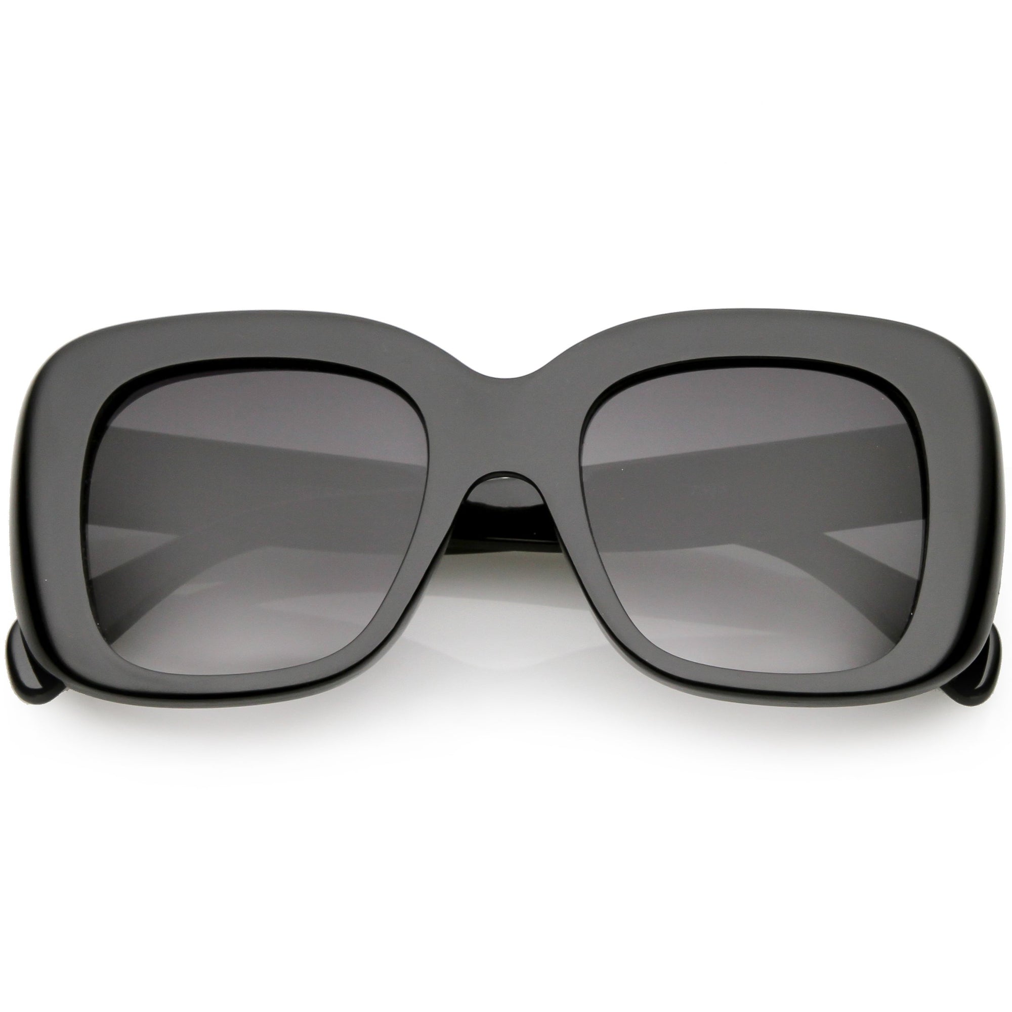 Women's Oversize Retro Square Thick Frame Sunglasses - zeroUV