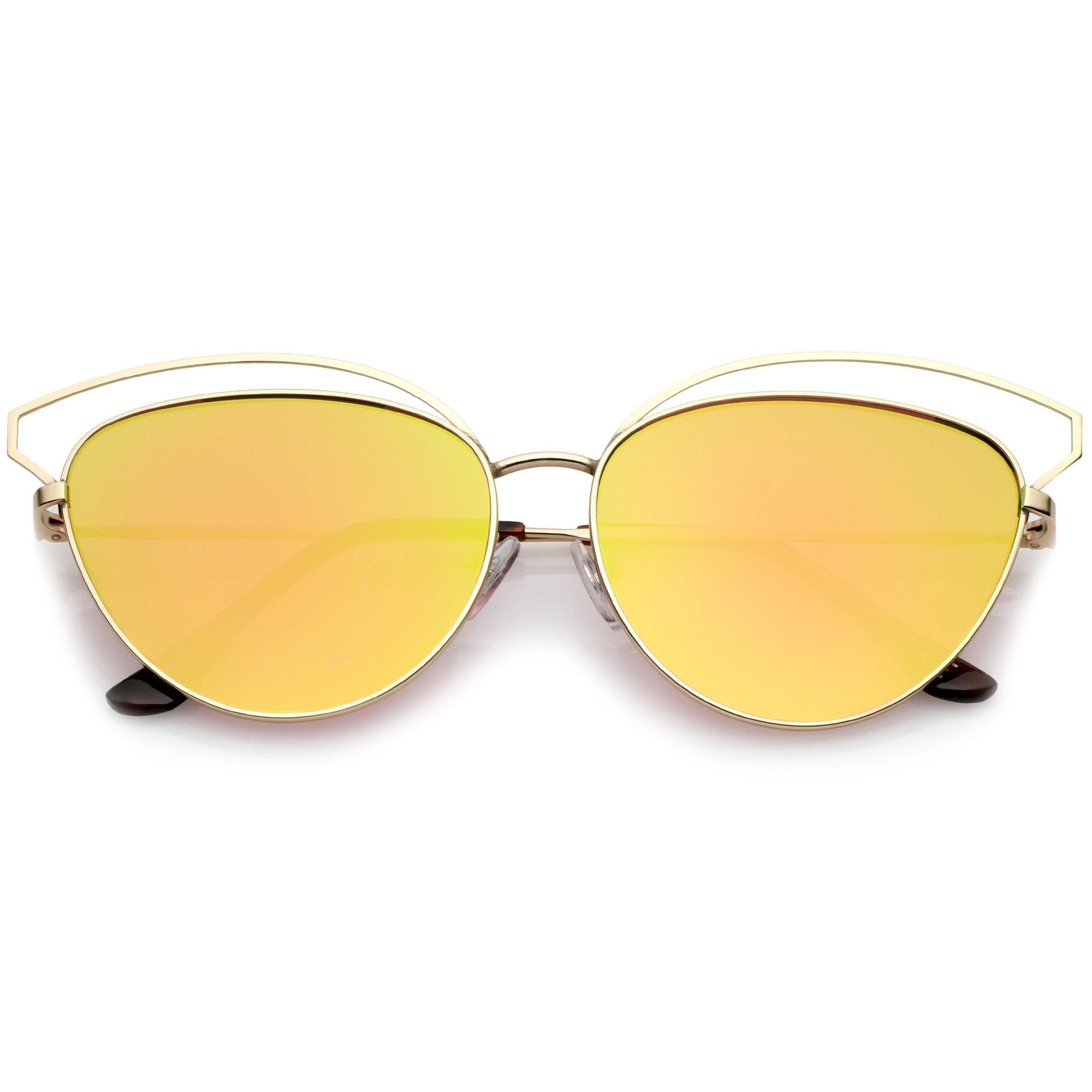 polarized mirrored cat eye sunglasses