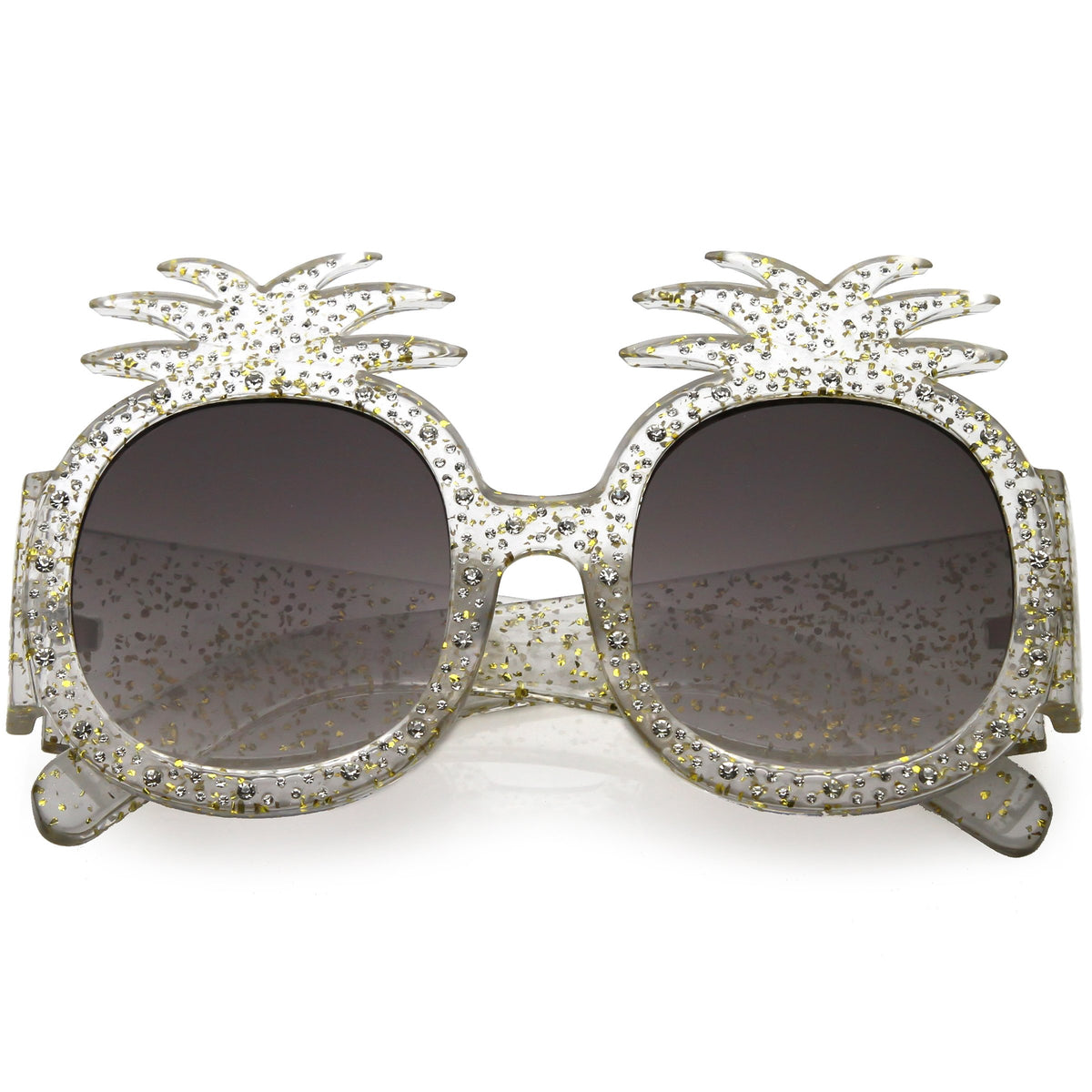 Festival Handmade Novelty Rhinestone Pineapple Sunglasses - zeroUV