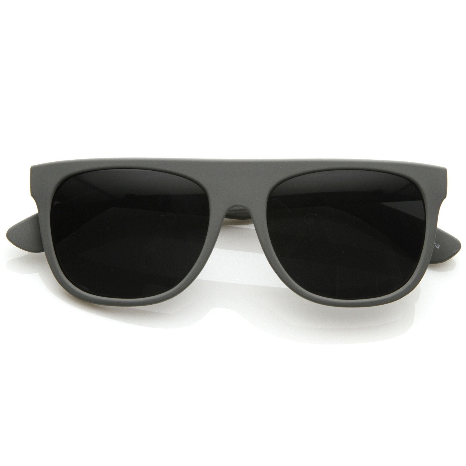 Hipster Super Flat Top Retro Horned Rim Sunglasses Zerouv 