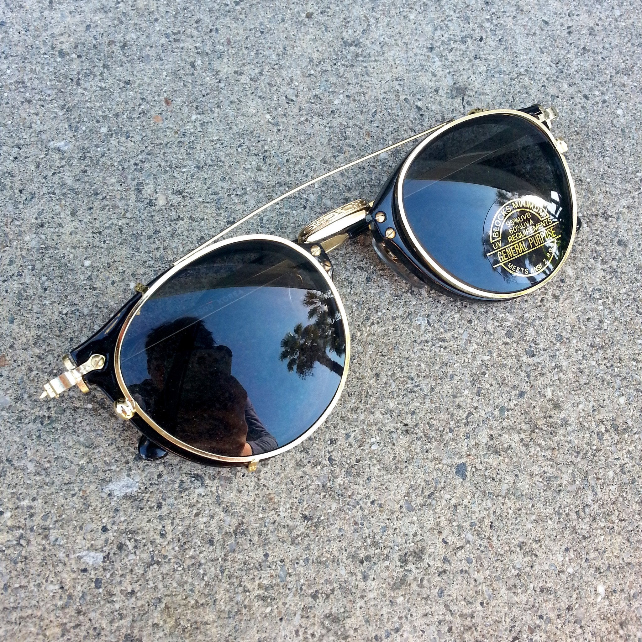 Limited Edition Premium Folding Pocket Metal Aviator Sunglasses + Case 8763