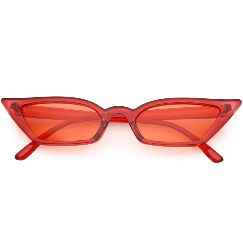 Retro Womens Translucent Thin Cat Eye Pantone Sunglasses Zerouv 