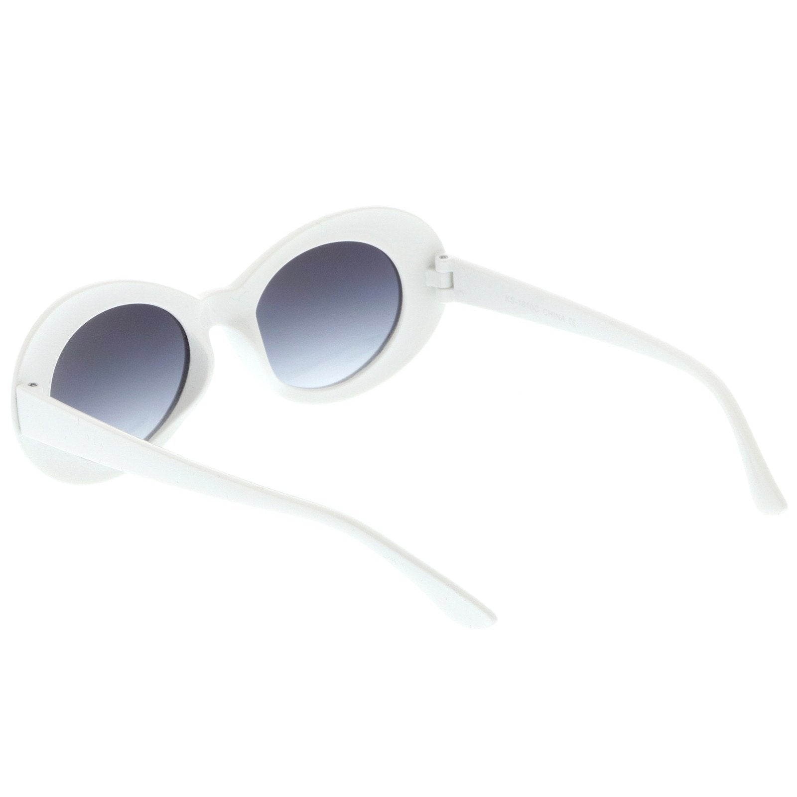 Retro Clout Oval Round 90s Gradient Lens Sunglasses Zerouv 