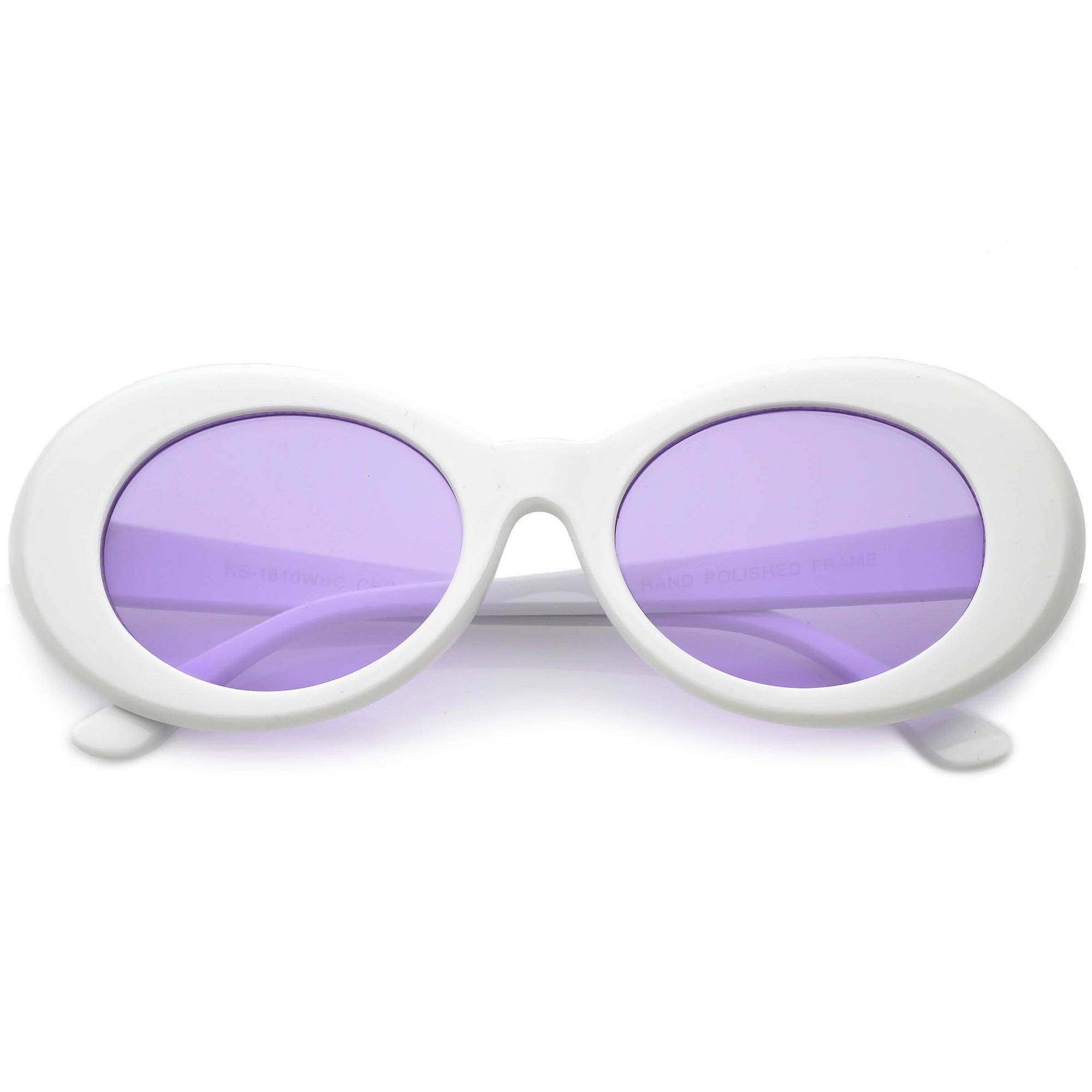 Retro 1990s Fashion Clout Goggle Oval Colored Lens Sunglasses Zerouv 