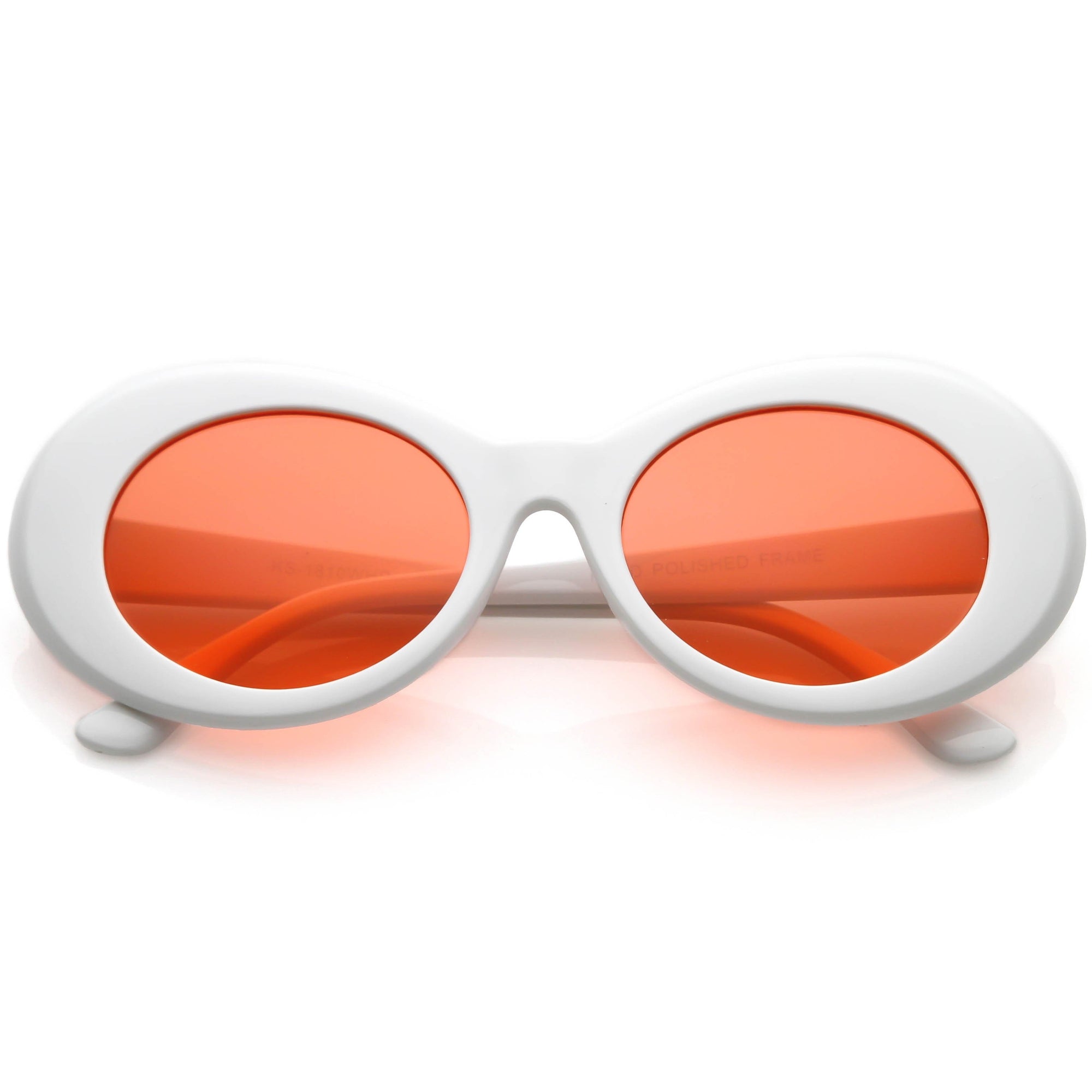 Retro 1990 S Fashion Clout Goggle Oval Colored Lens Sunglasses Zerouv