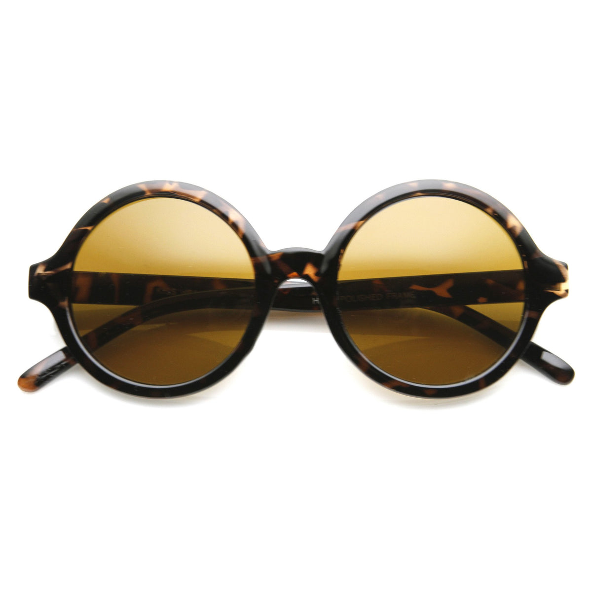 Retro Sleek Large Round Fashion Sunglasses - zeroUV