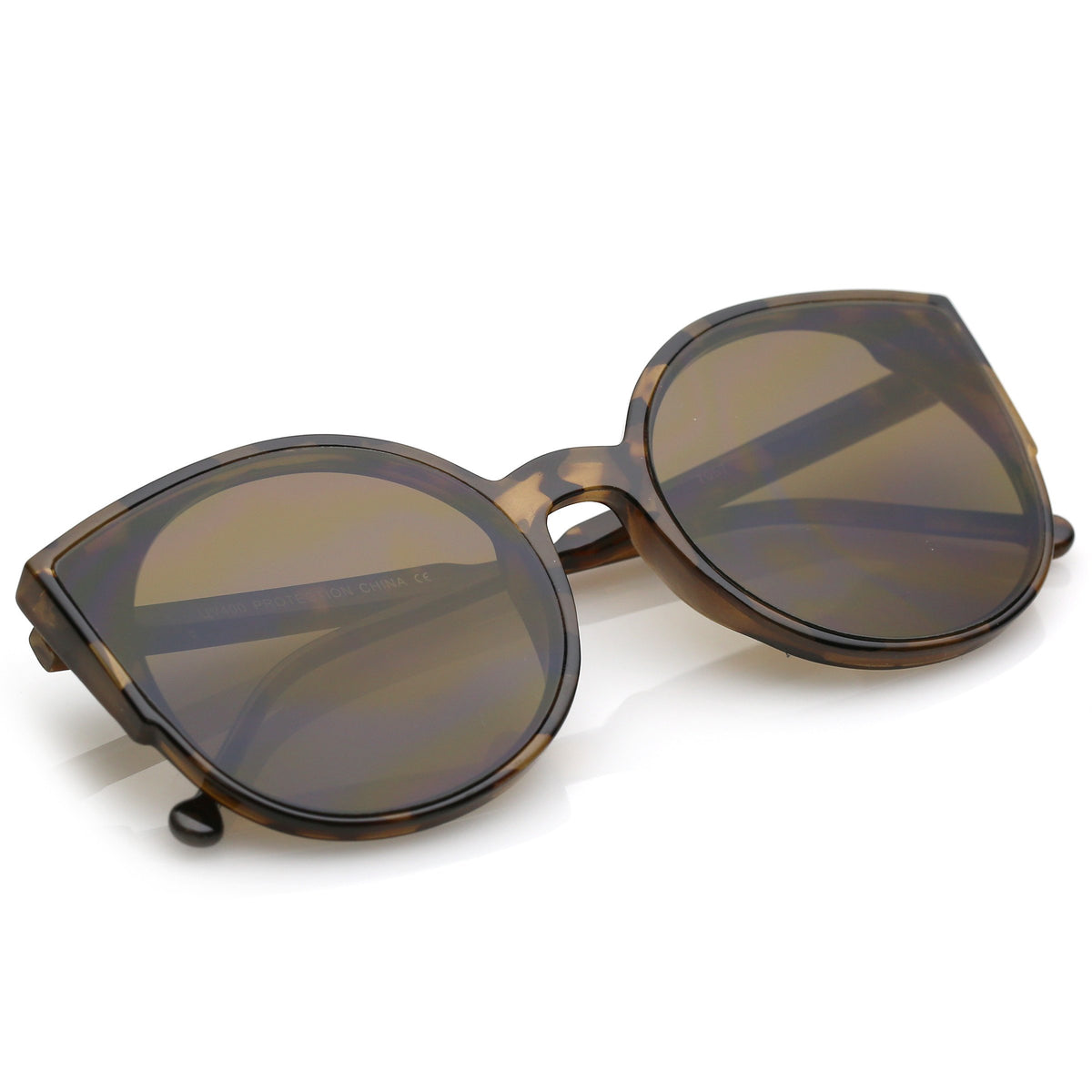 Retro Modern Slim Profile Flat Lens Cat Eye Sunglasses - zeroUV