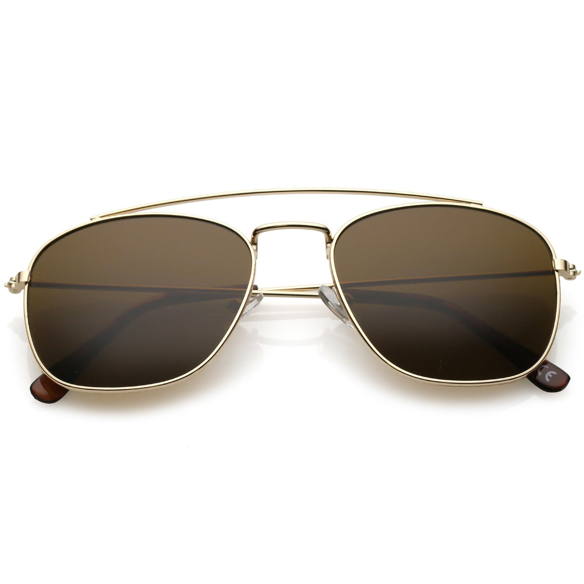 Retro Dapper Full Metal Square Crossbar Sunglasses - zeroUV