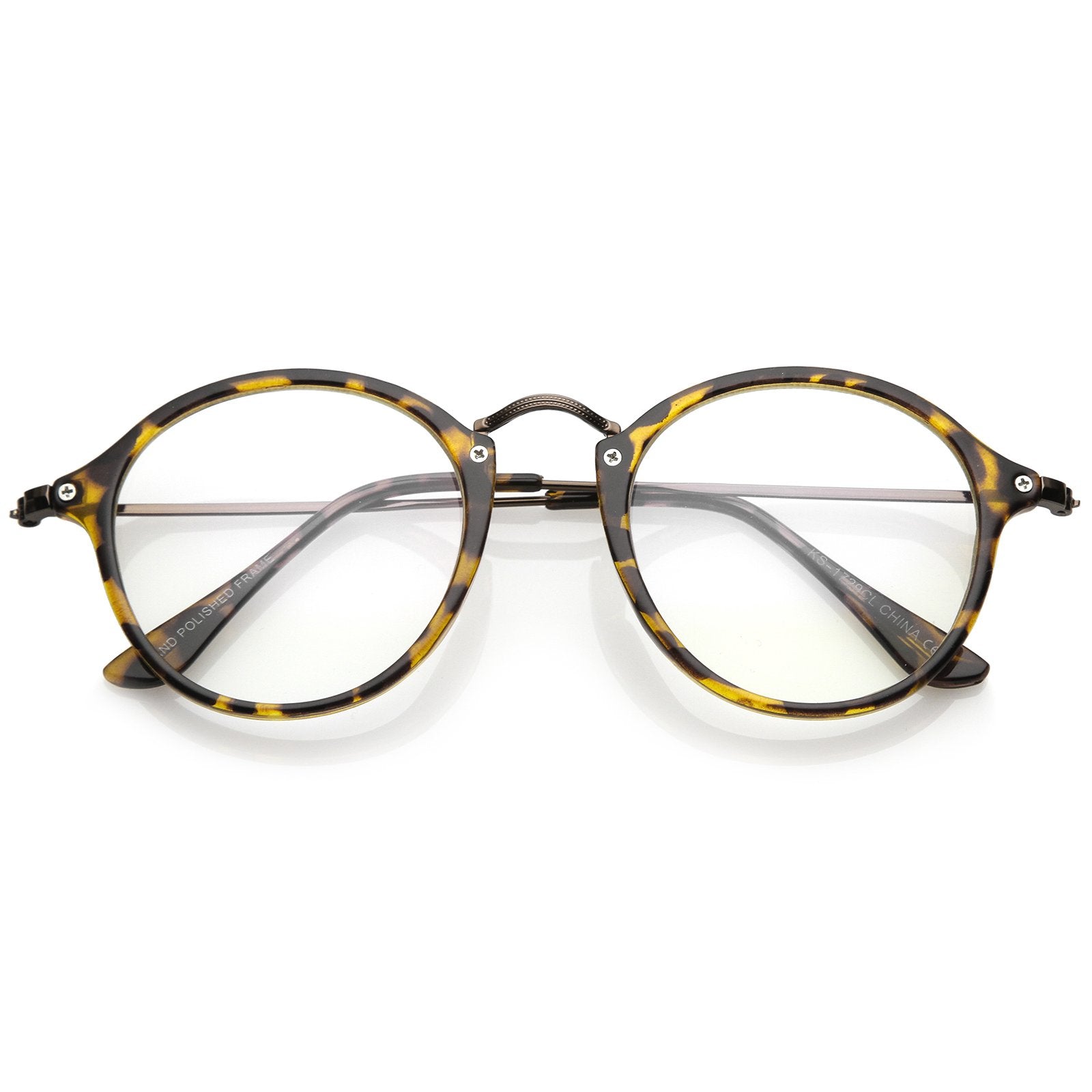 Indie Hipster Round Clear Lens Dapper Glasses Zerouv