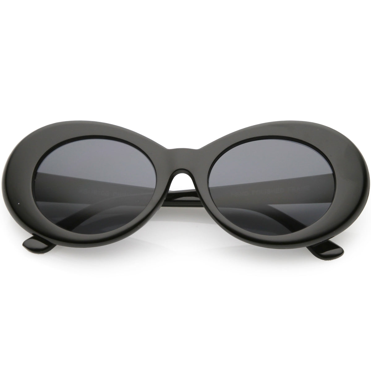 Retro 1990's Fashion Transparent Thick Clout Goggle Oval Sunglasses ...
