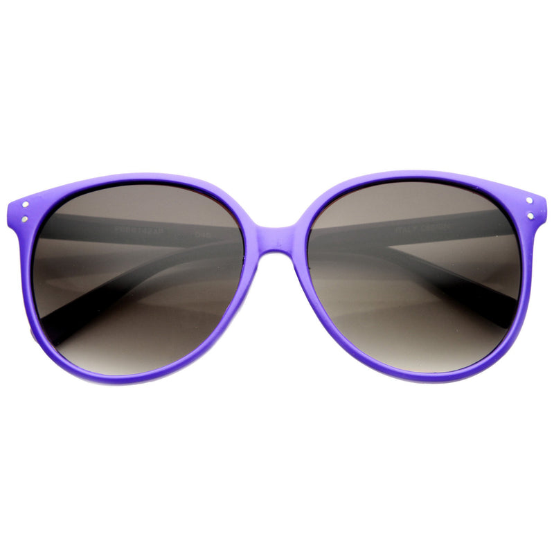 Colorful Retro P3 Round Indie Horned Rim Sunglasses - zeroUV