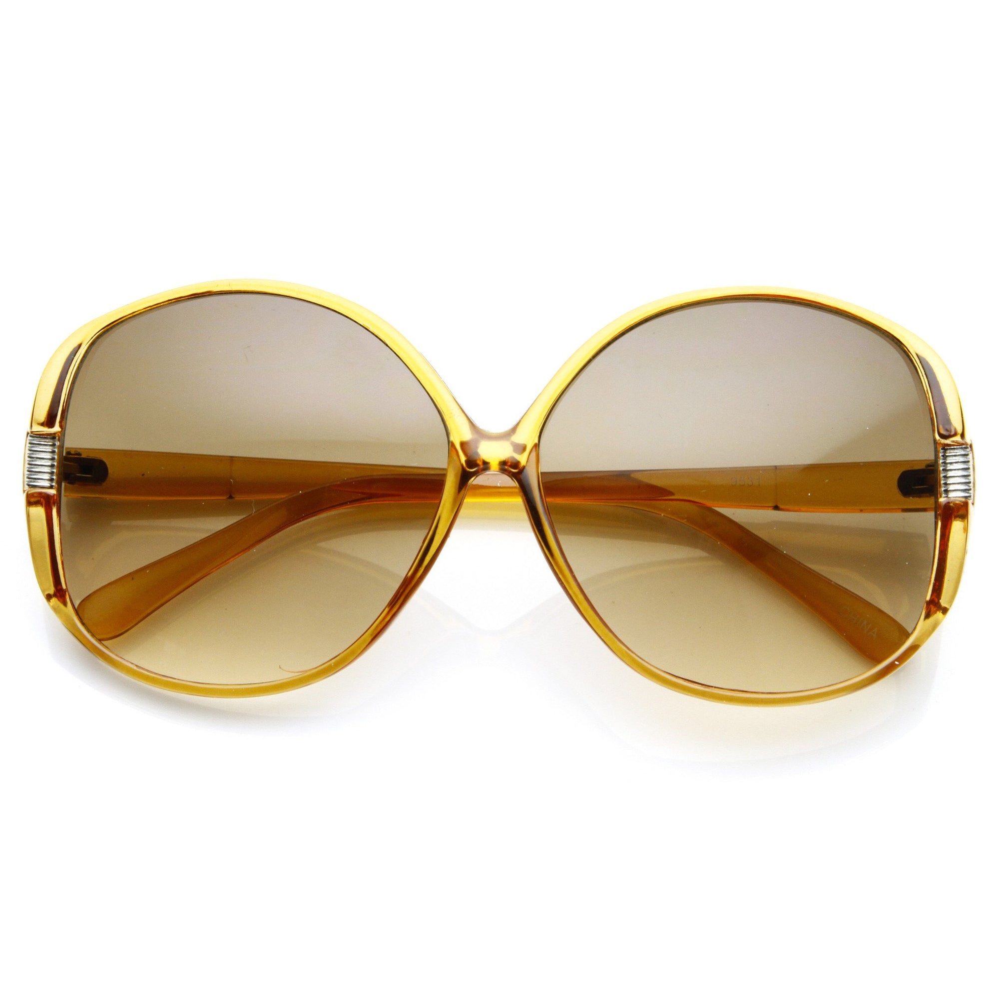 Womens Circle Round Oversize Fashion Sunglasses - zeroUV