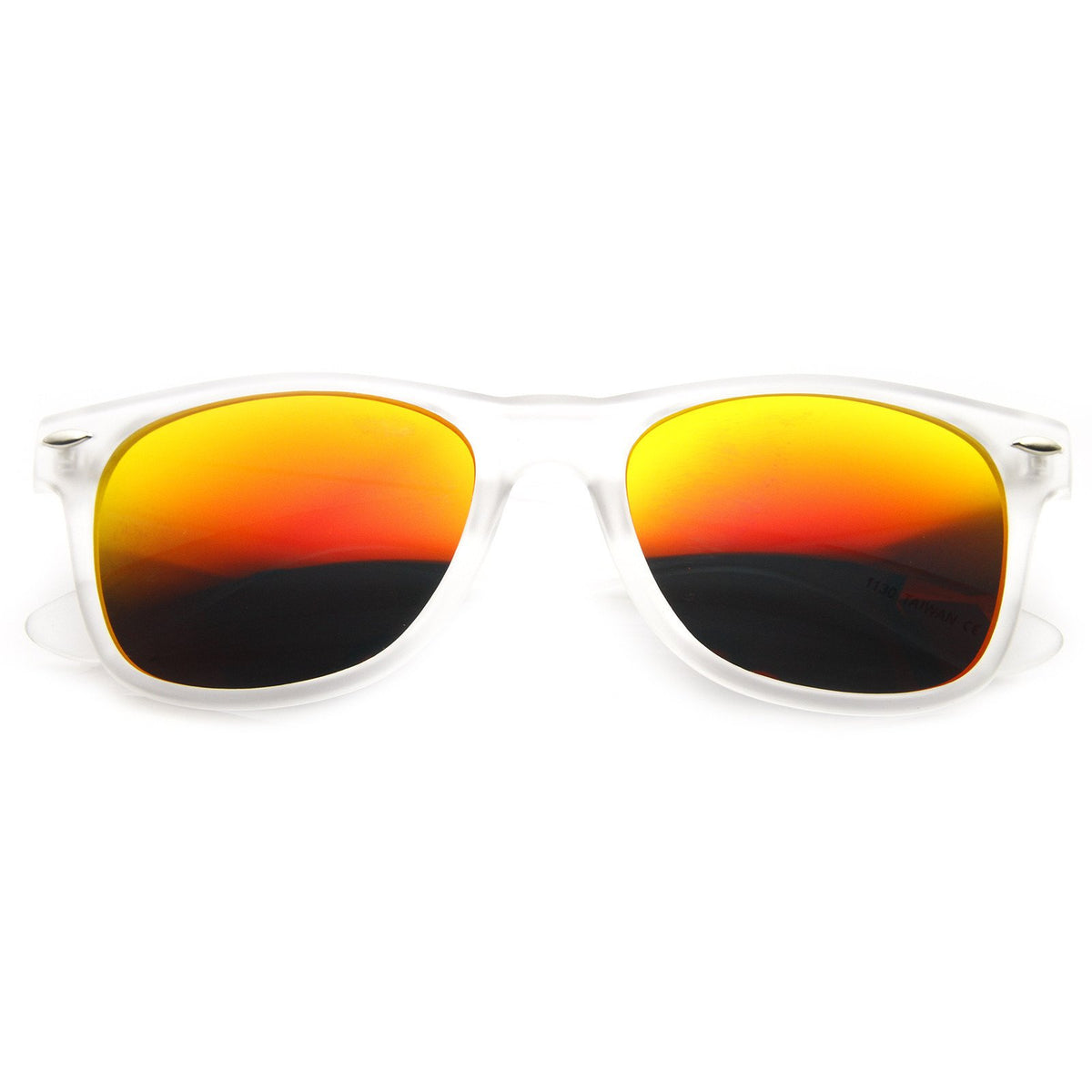 Frosted Frame Revo Reflective Lens Wayfarer Sunglasses Zerouv 