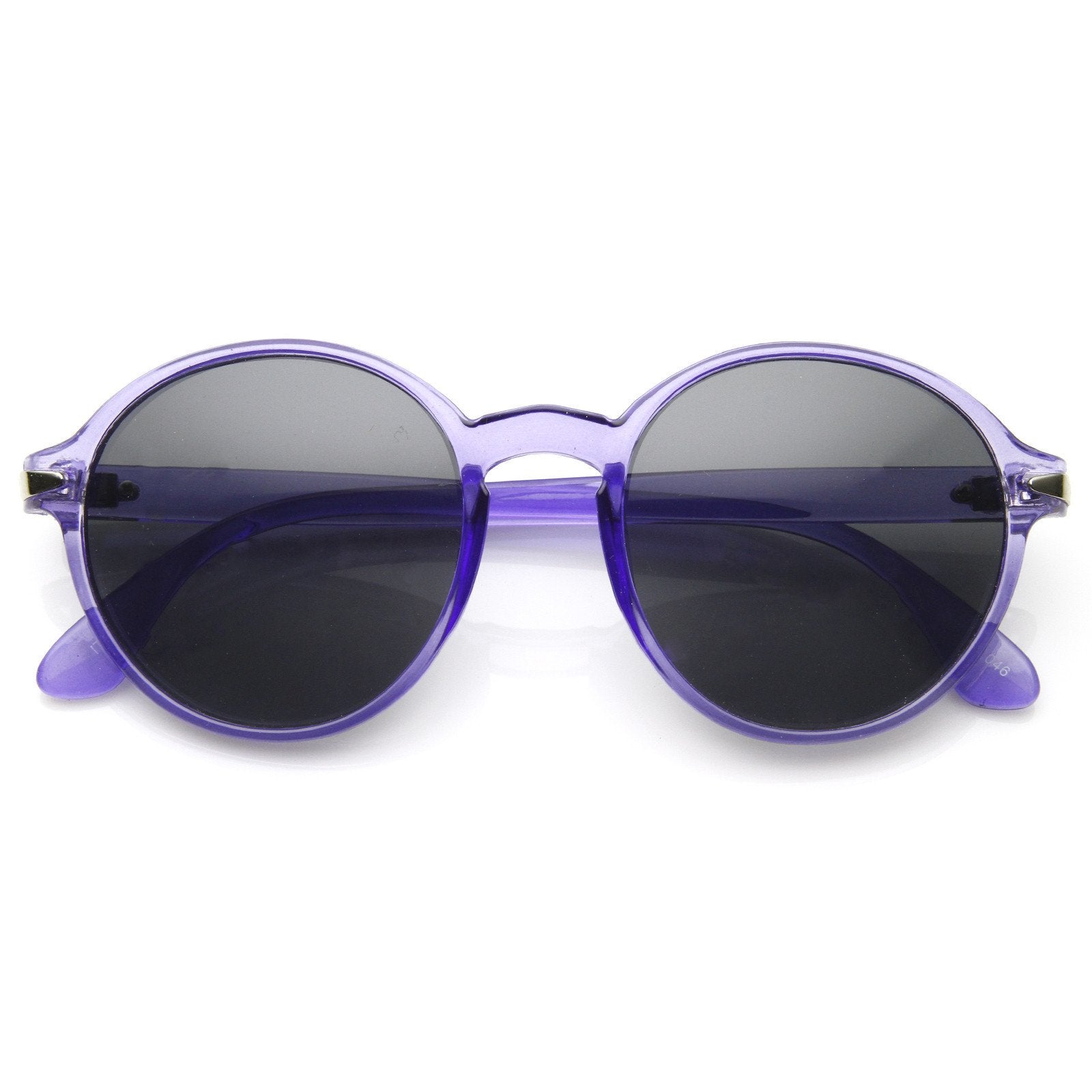 Retro Indie Dapper Round Fashion Sunglasses - zeroUV