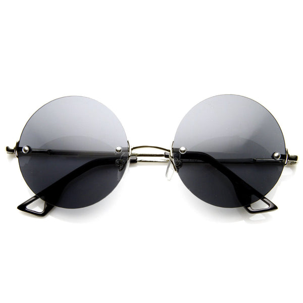 European Retro Frameless Round Fashion Sunglasses Zerouv 