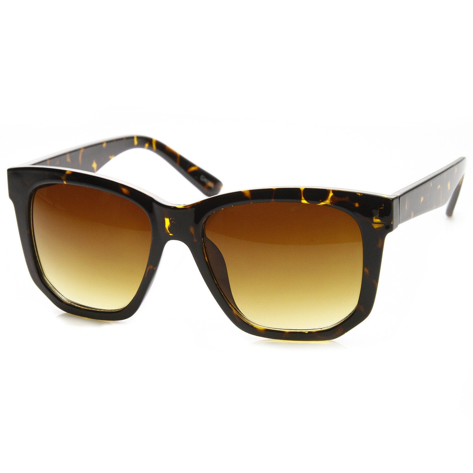 Thick Frame Fashion Edge Cut Horned Rim Sunglasses Zerouv 