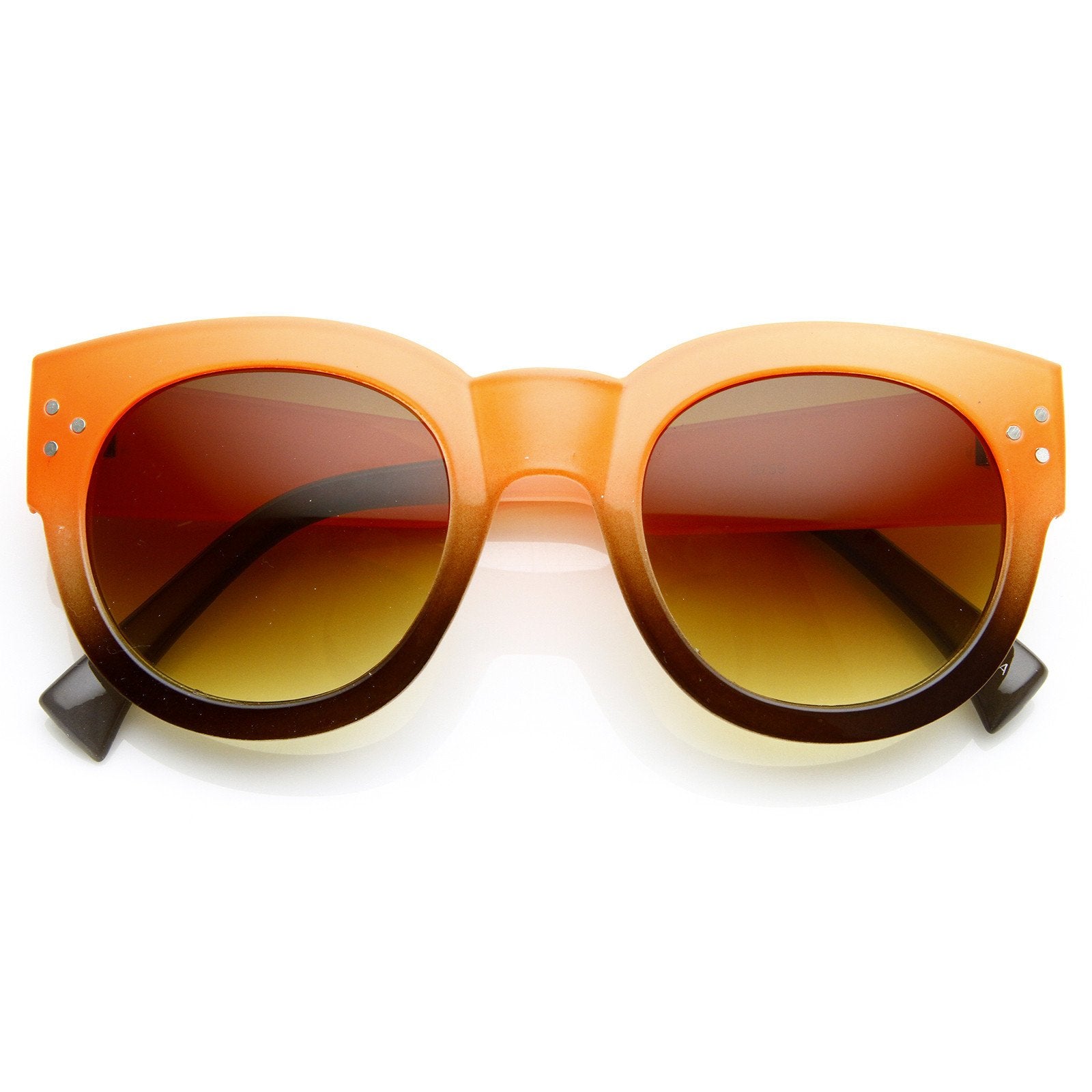 Retro Pool Beach Summer 2 Tone Oversize Sunglasses - zeroUV