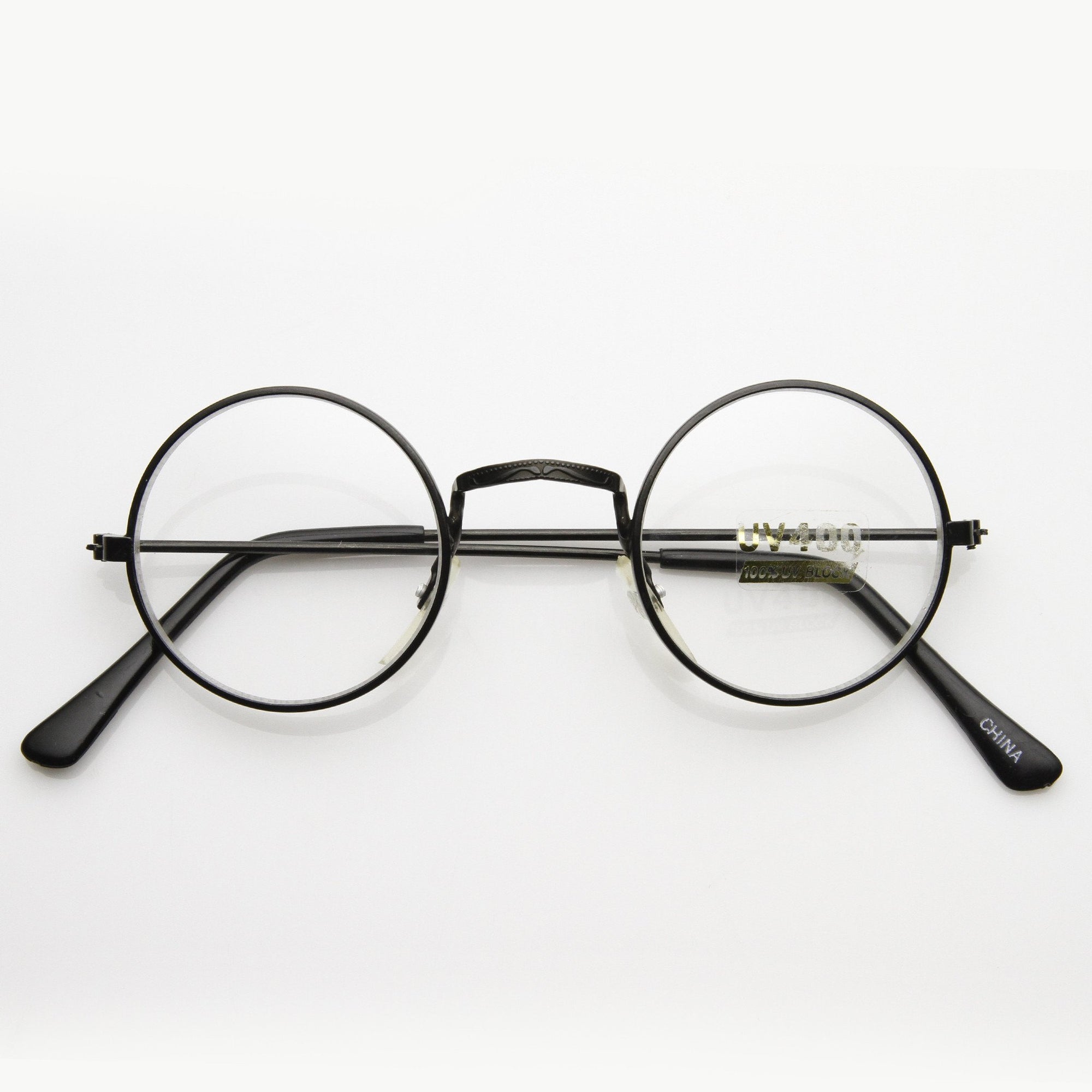 Vintage Round Circle Clear Lens Spectacles Glasses - zeroUV