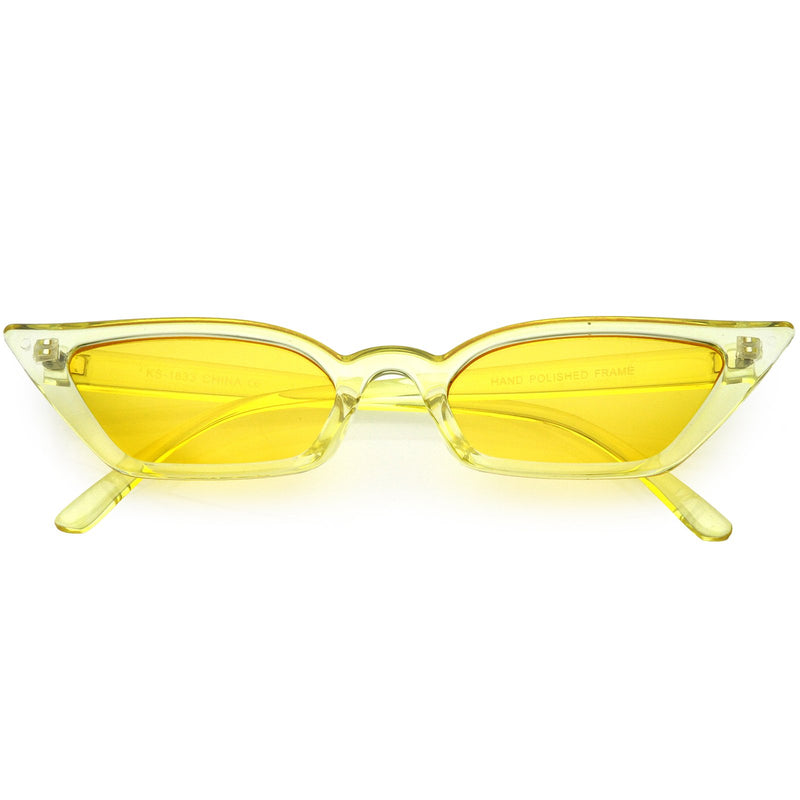 Retro Womens Translucent Thin Cat Eye Pantone Sunglasses Zerouv 