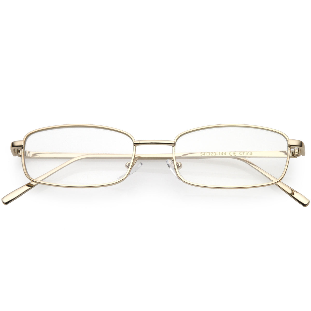 Classic Vintage Inspired Rectangle Flat Clear Lens Glasses Zerouv 7732