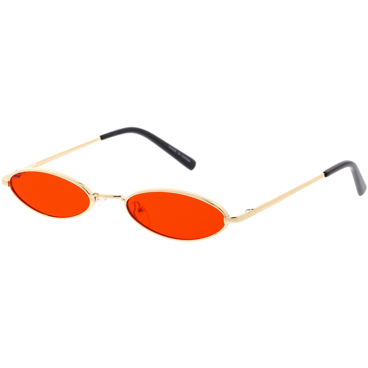 Slim Retro Throwback 1990s Color Tone Oval Sunglasses Zerouv 