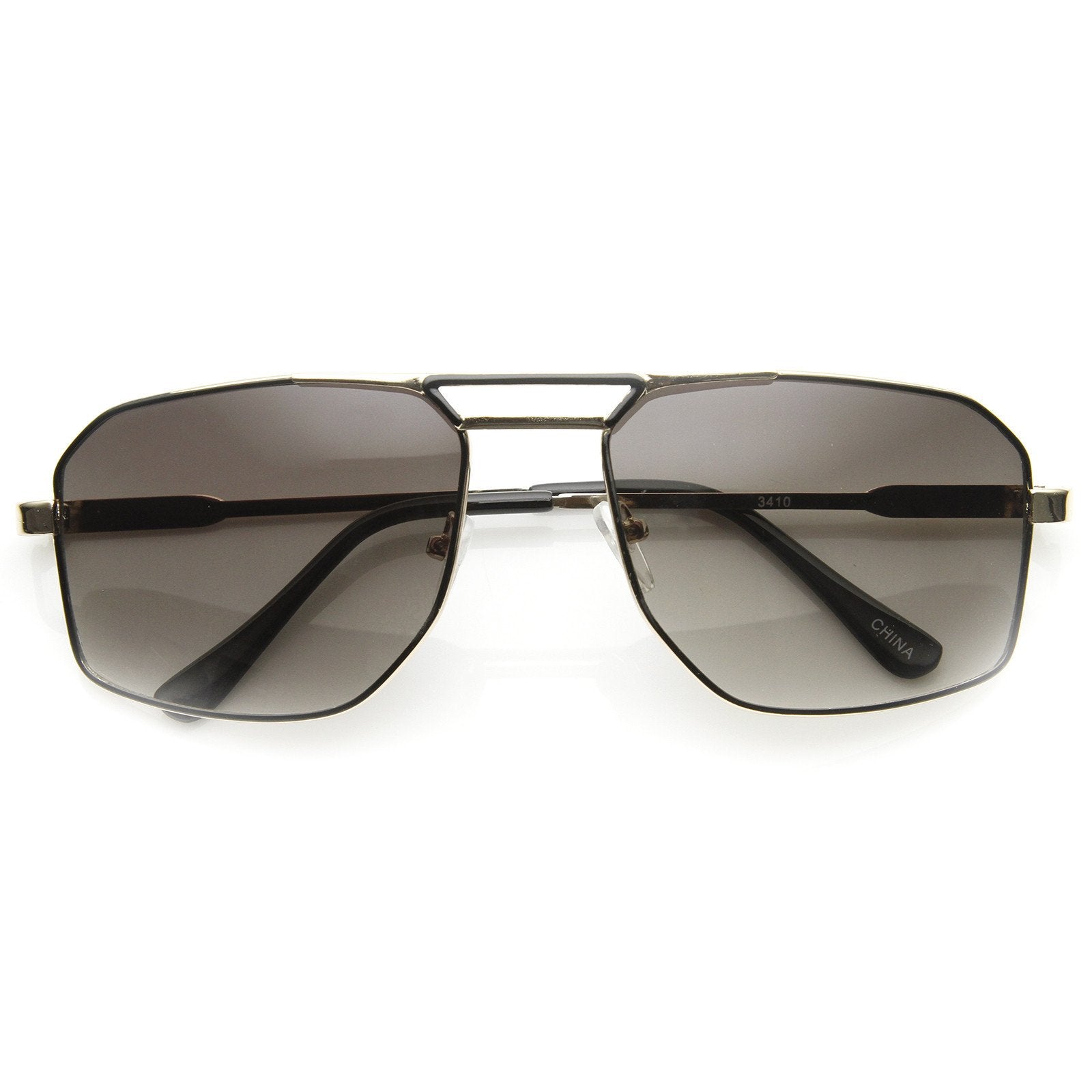 Modern Mens Fashion GQ Square Metal Aviator Sunglasses 8989 - zeroUV