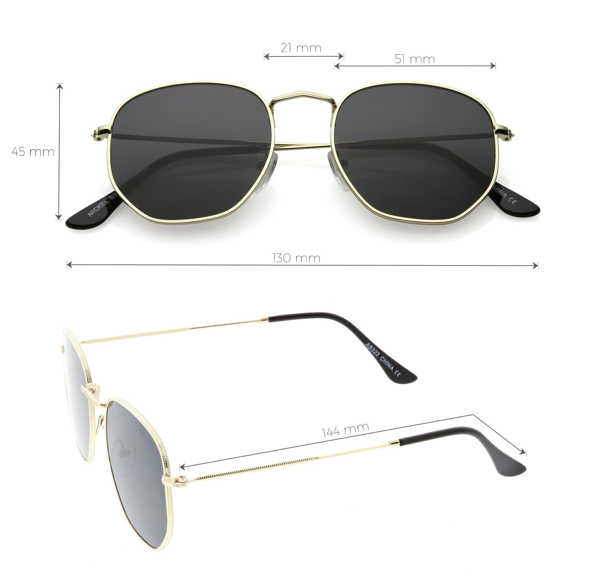 Retro Modern Indie Dapper Geometric Metal Sunglasses - zeroUV