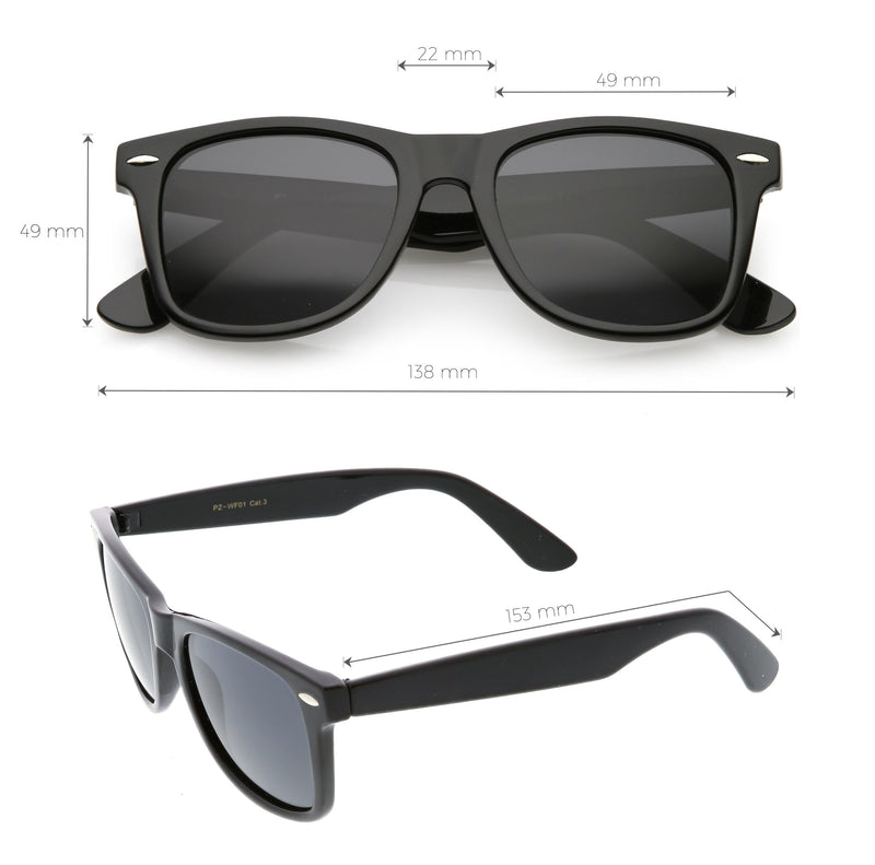 Classic Retro Polarized Lens Wayfarer Sunglasses - zeroUV