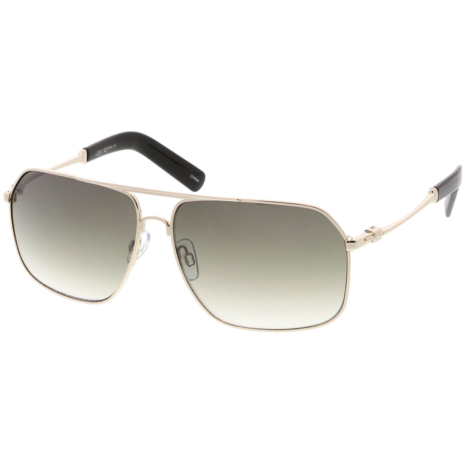 Premium Asian Fit Sports Square Aviator Sunglasses - zeroUV