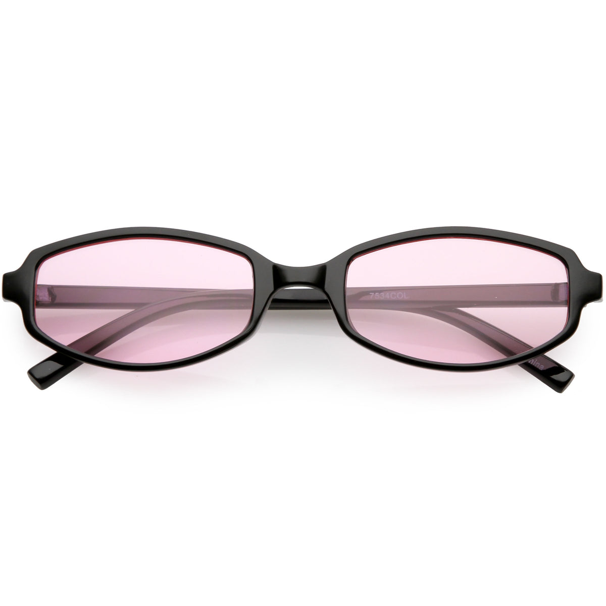 Retro Small Rectangle Color Toned Lens Sunglasses Zerouv