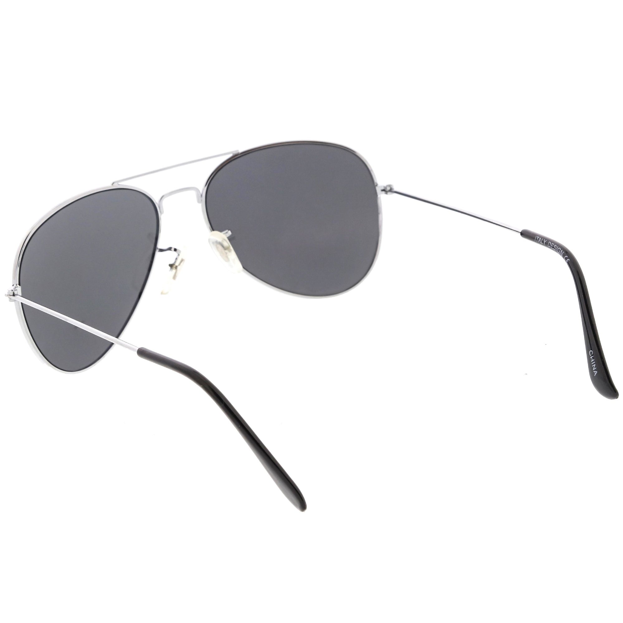 Classic Retro Metal Nickel Finish Mirrored Lens Sunglasses Zerouv 