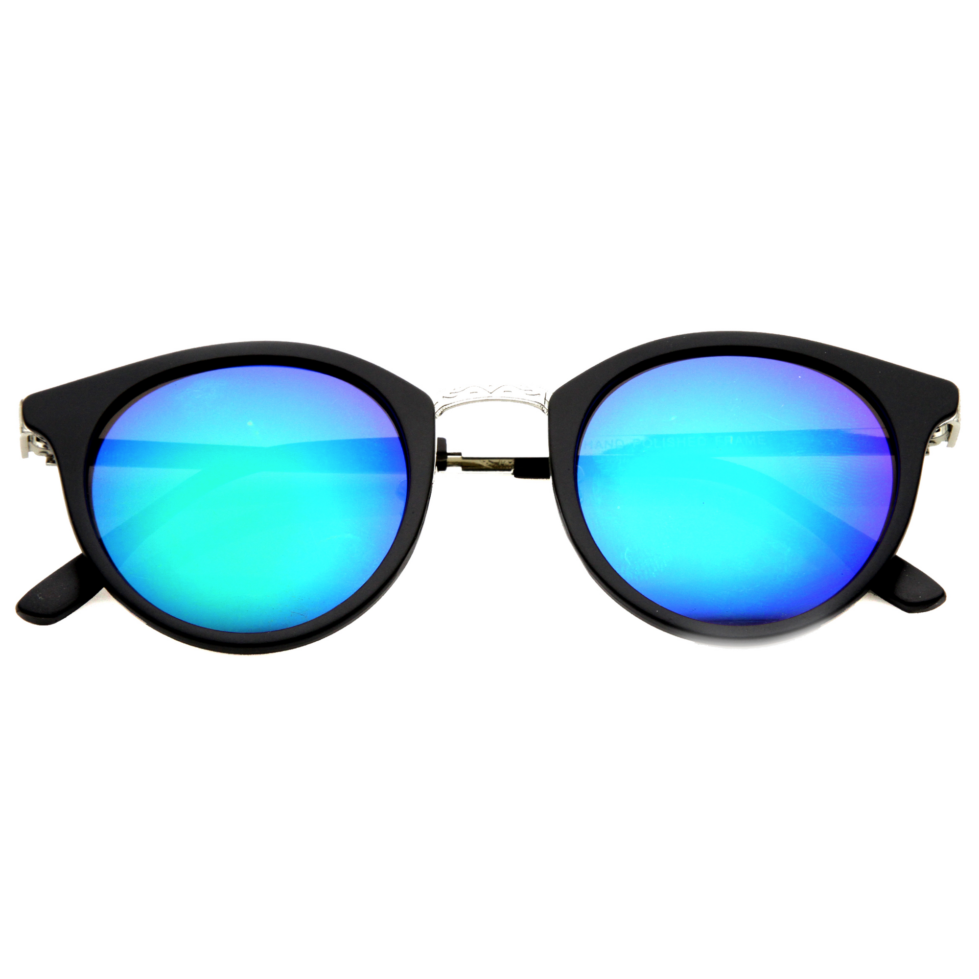 Retro European Round Horned Rim Revo Lens Sunglasses Zerouv