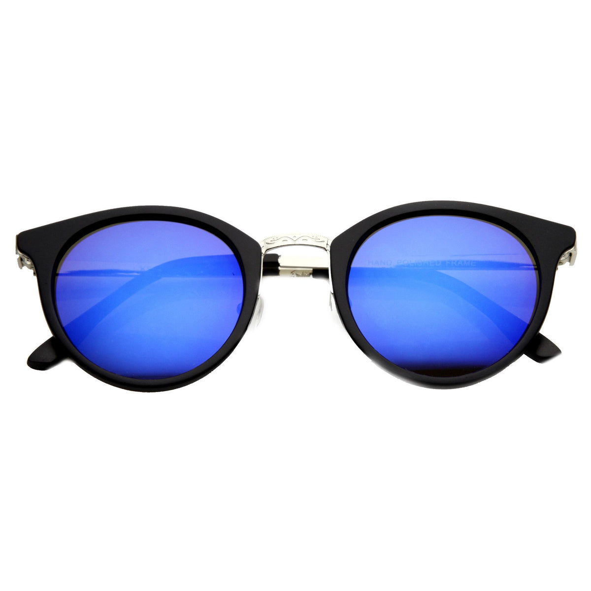 Retro European Round Horned Rim Revo Lens Sunglasses - zeroUV