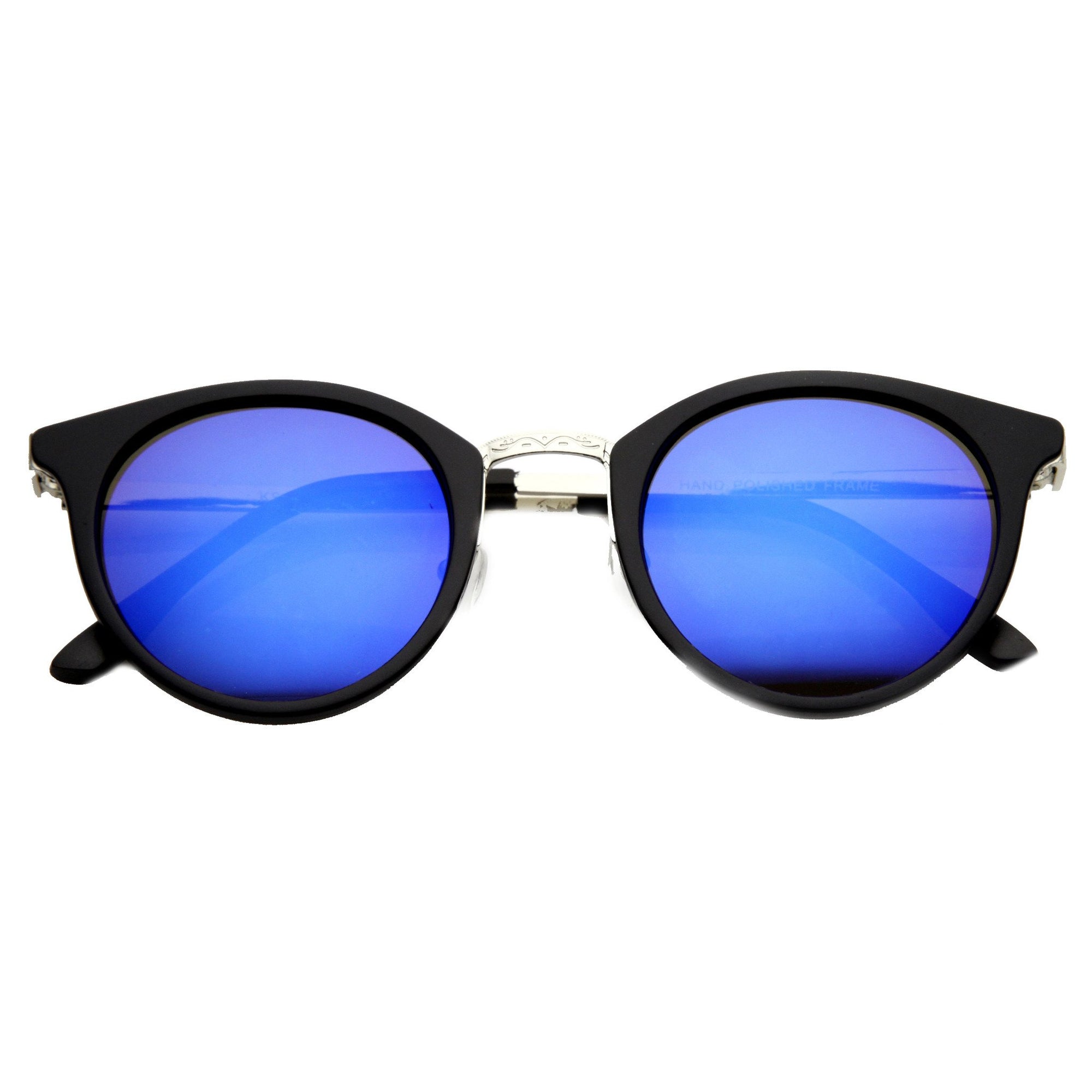 Retro European Round Horned Rim Revo Lens Sunglasses Zerouv 