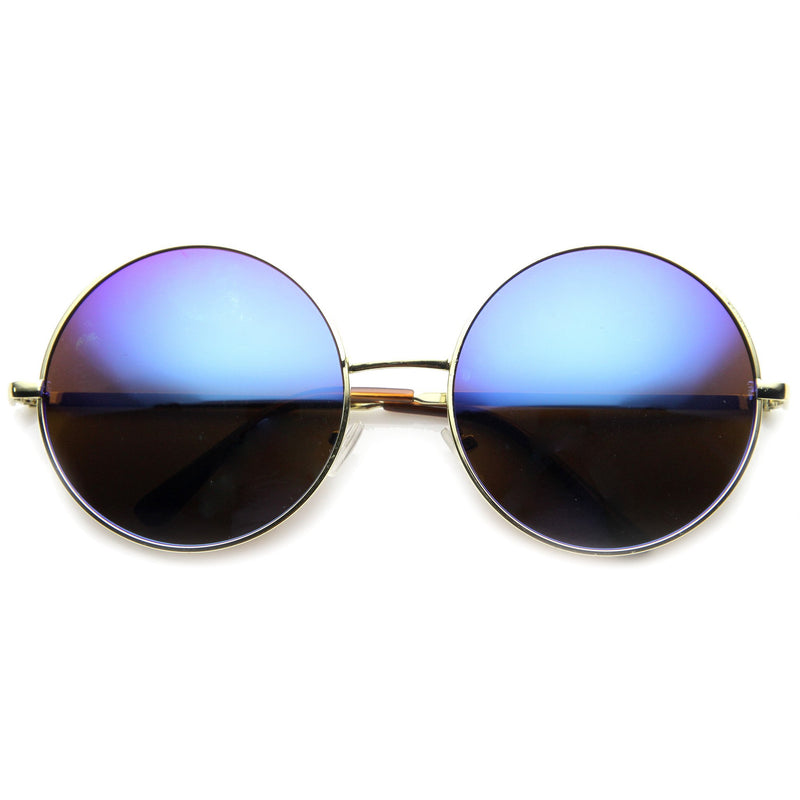 Womens Retro Metal Oversize Revo Lens Sunglasses Zerouv 