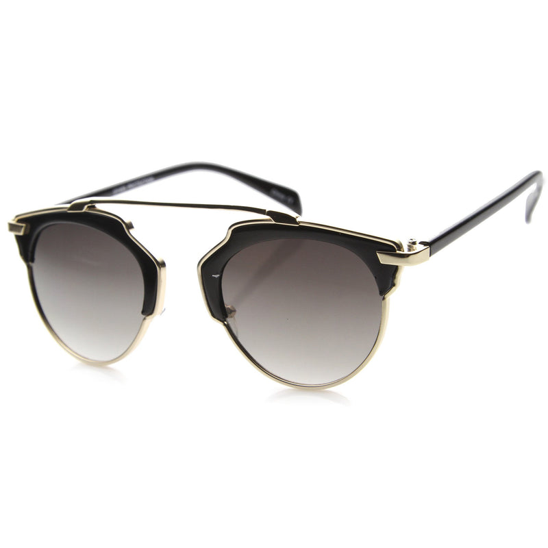 Designer Inspired Metal Chain Arm Block Sunglasses - zeroUV