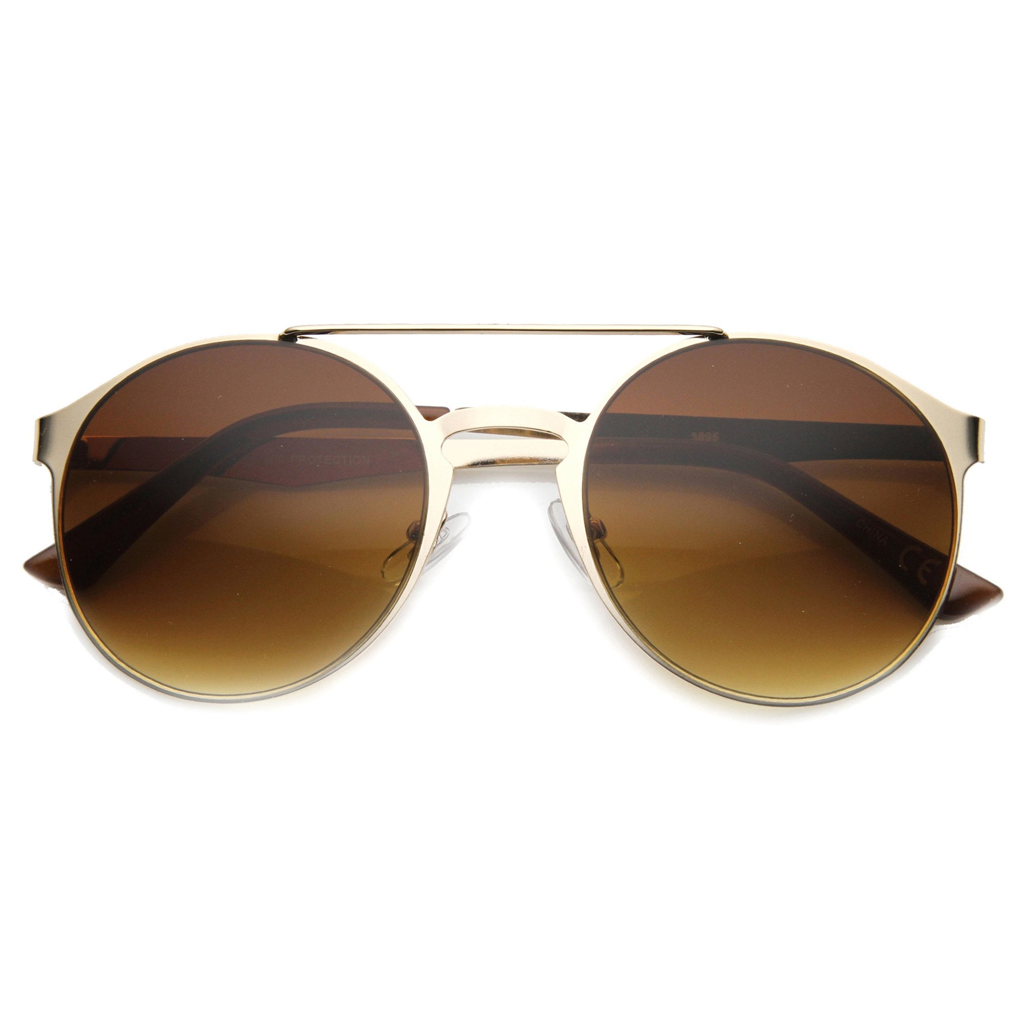 Retro Steampunk Fashion Round Metal Sunglasses Zerouv