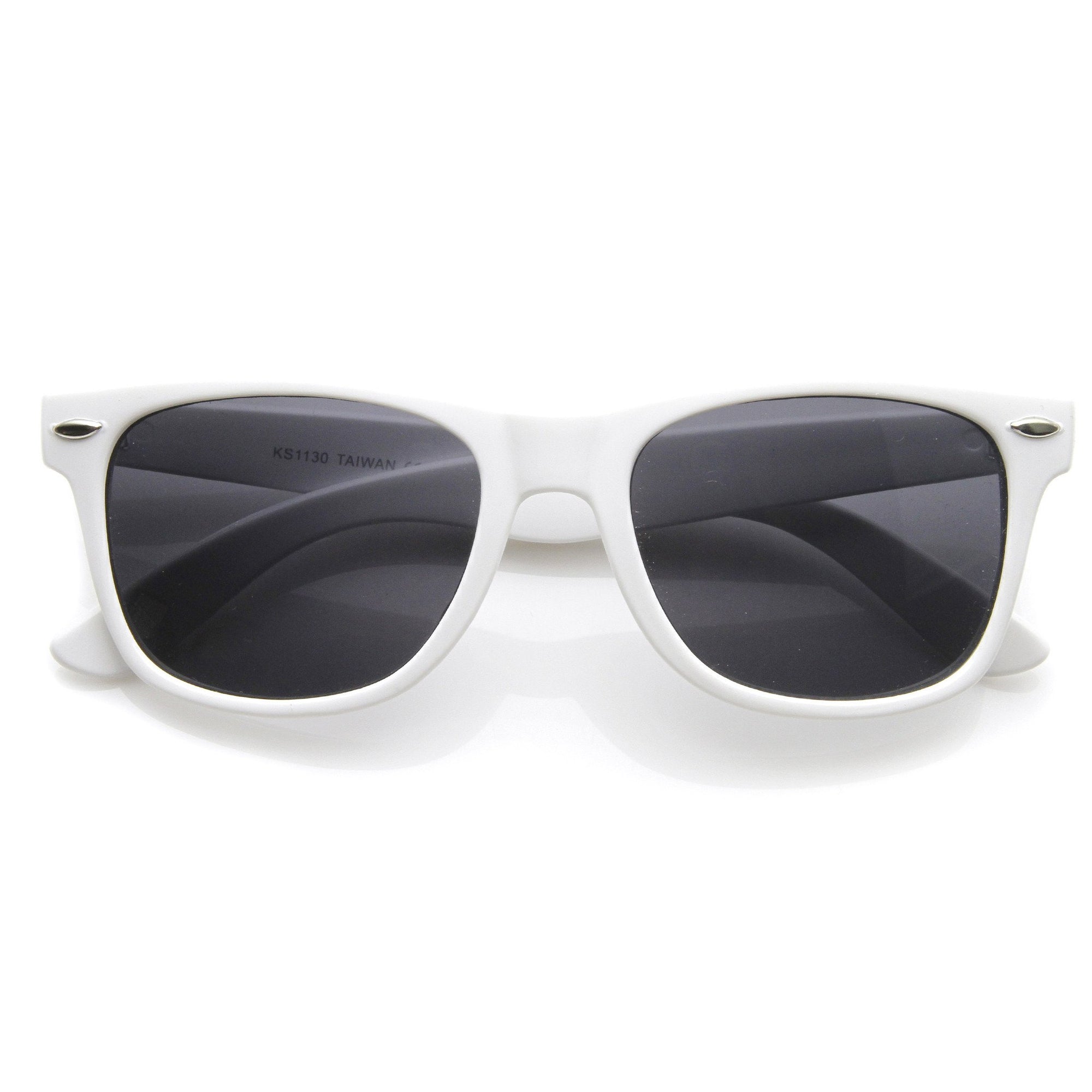 Retro Classic Colorized Horned Rim Sunglasses - zeroUV