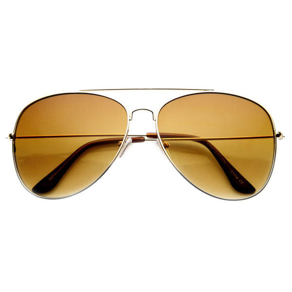 Oversize Large Full Metal Aviator Sunglasses 60mm - zeroUV